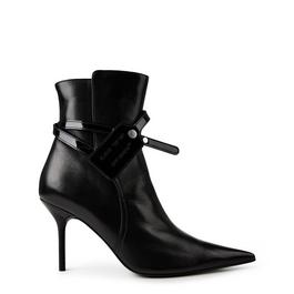 Off White Nappa Zip Ankle Boots