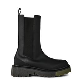 Off White Calf Sponge Chelsea Boots