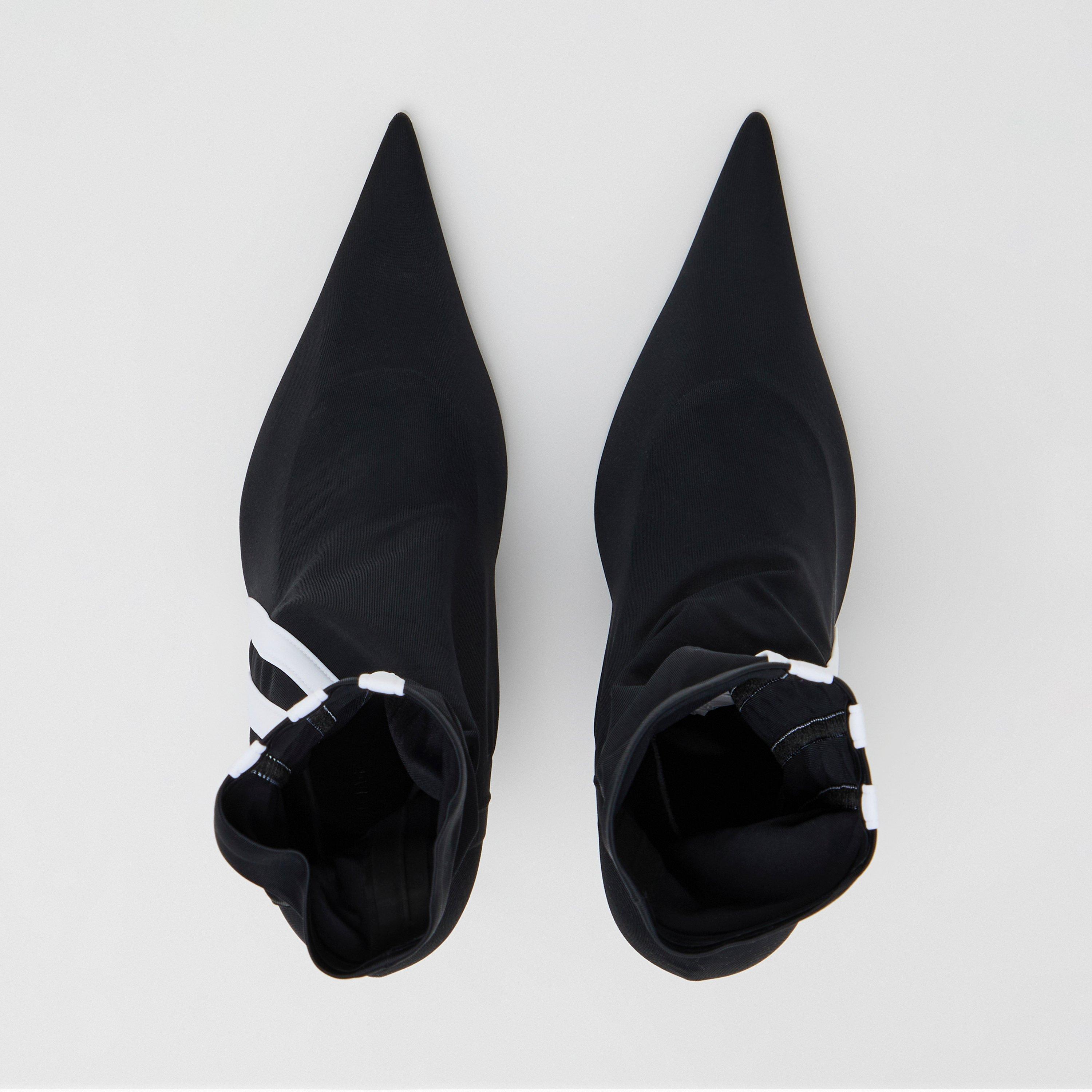 Black/White - Balenciaga - Women's Heeled Ankle Boots - 4