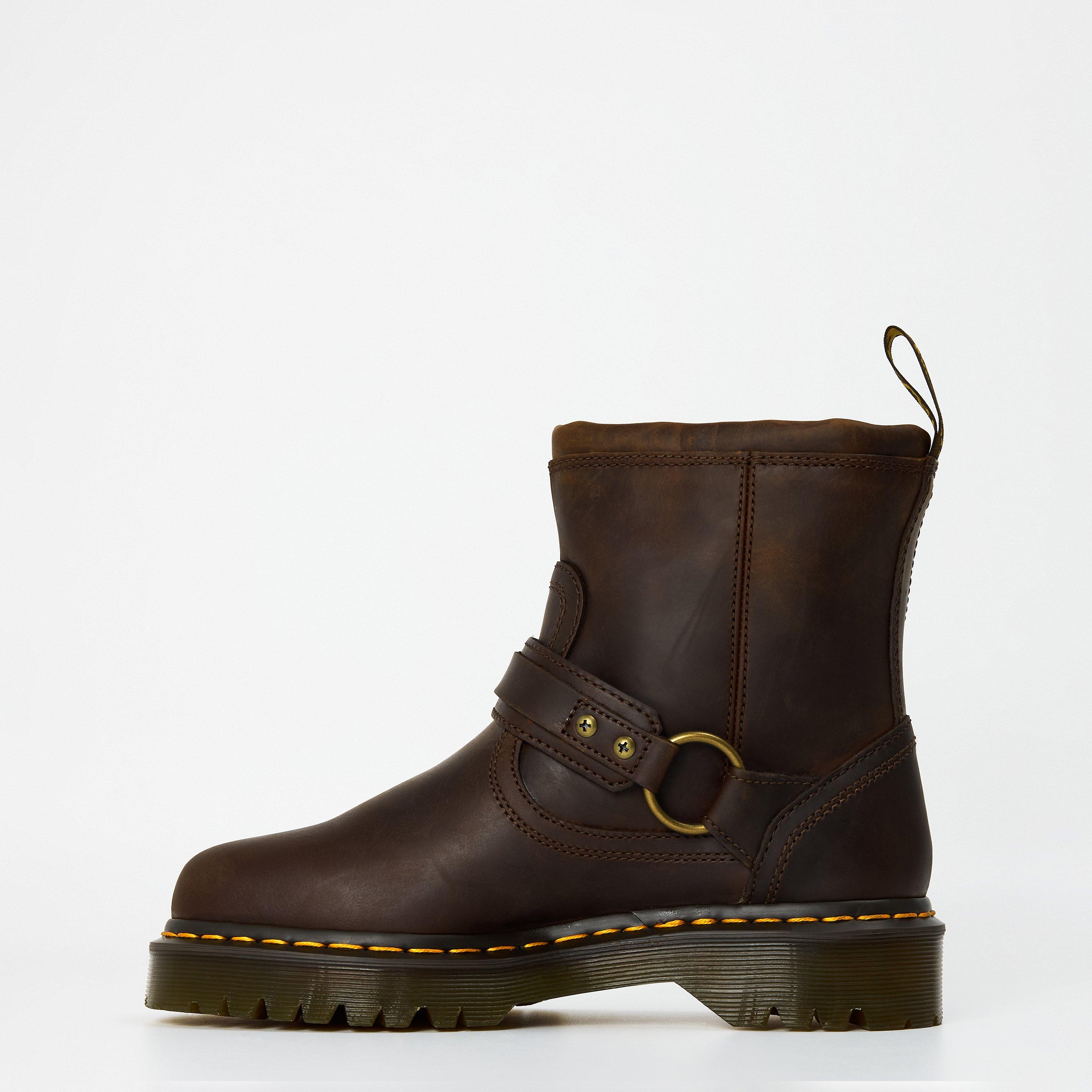Brown Crzy Hrse - Dr Martens - Anistone Low Flat Ankle Boots - 2
