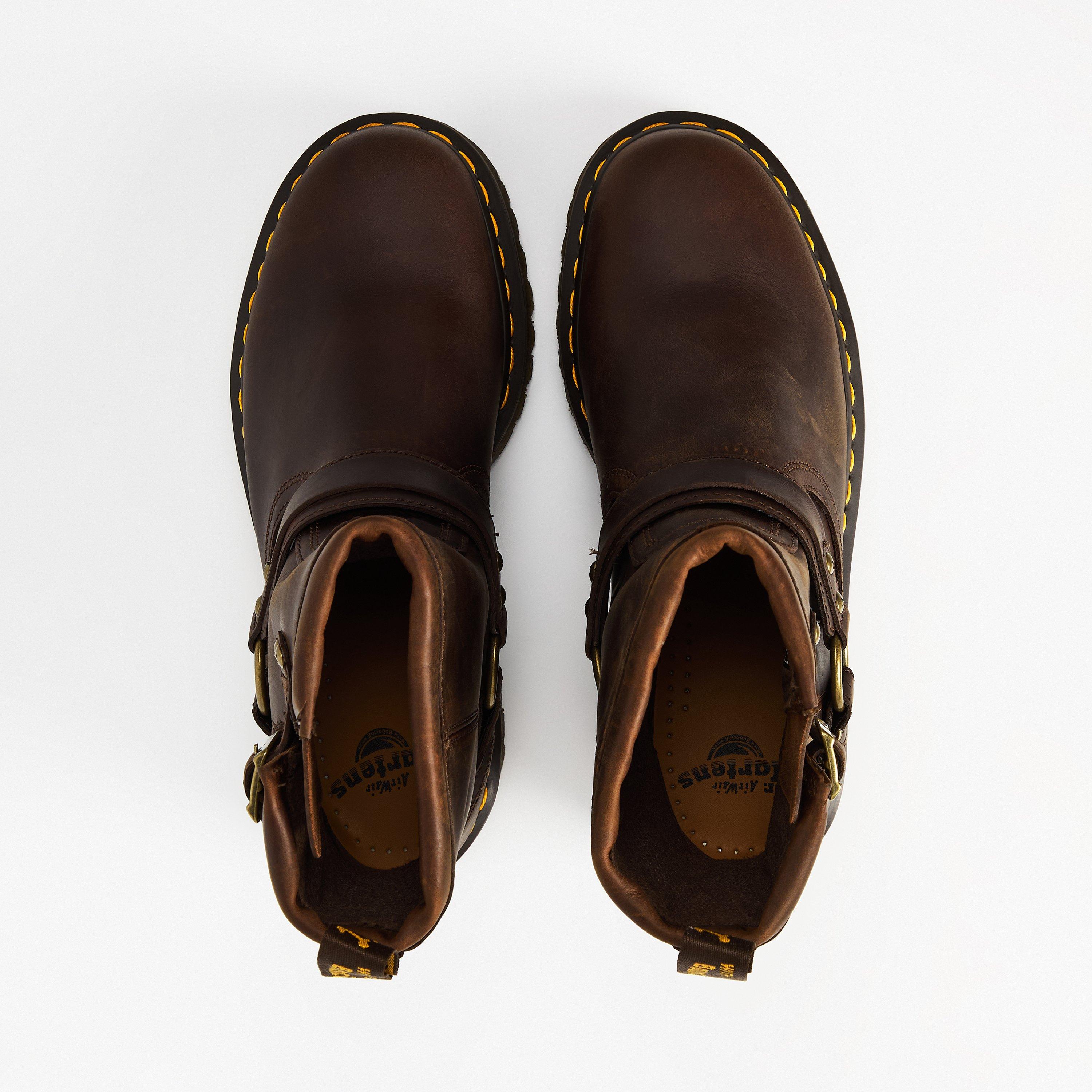 Brown Crzy Hrse - Dr Martens - Anistone Low Flat Ankle Boots - 5