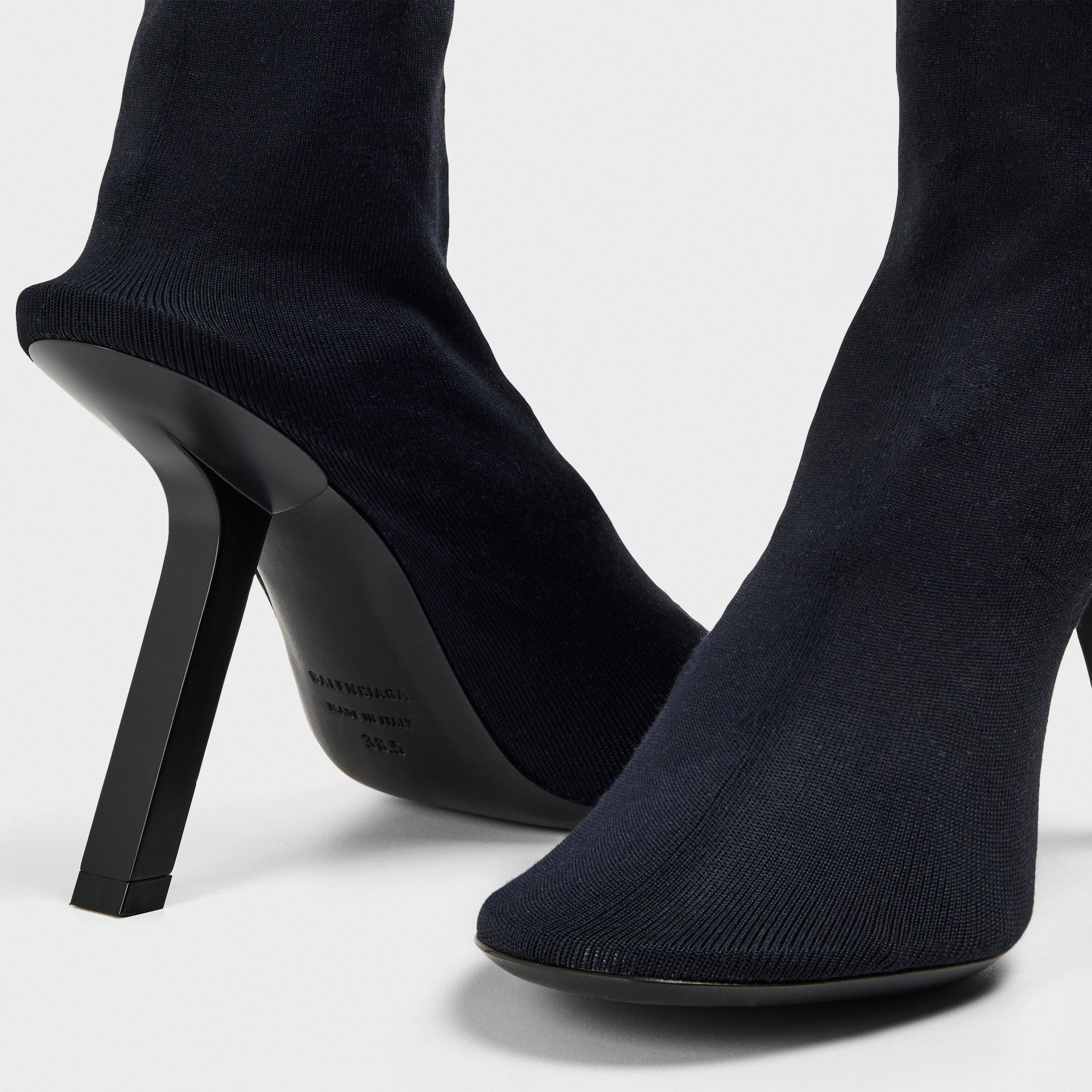 Black - Balenciaga - Women's Heeled Ankle Boots - 4