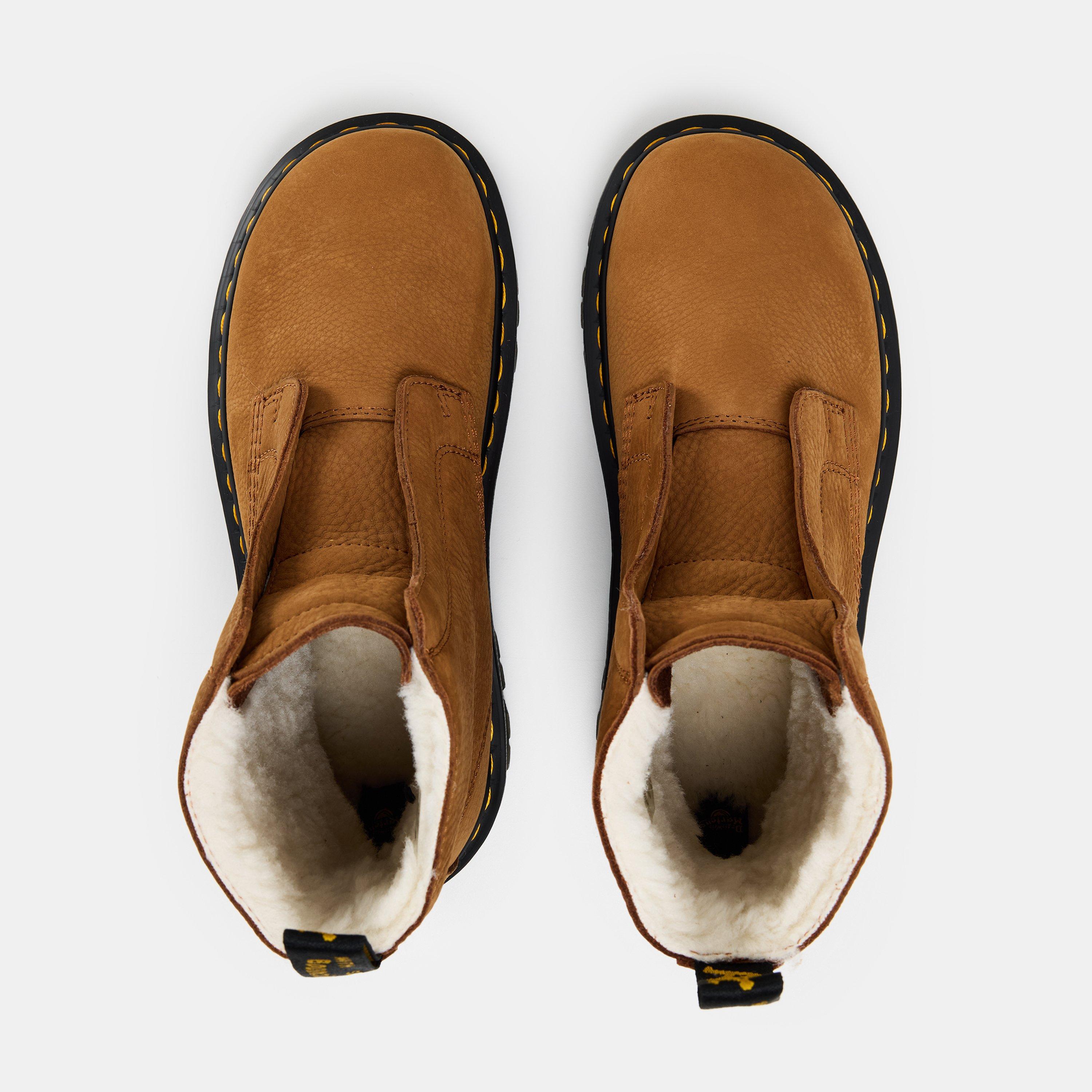 Brown Nubuck - Dr Martens - ZebZag Laceless Slip On Boot - 5