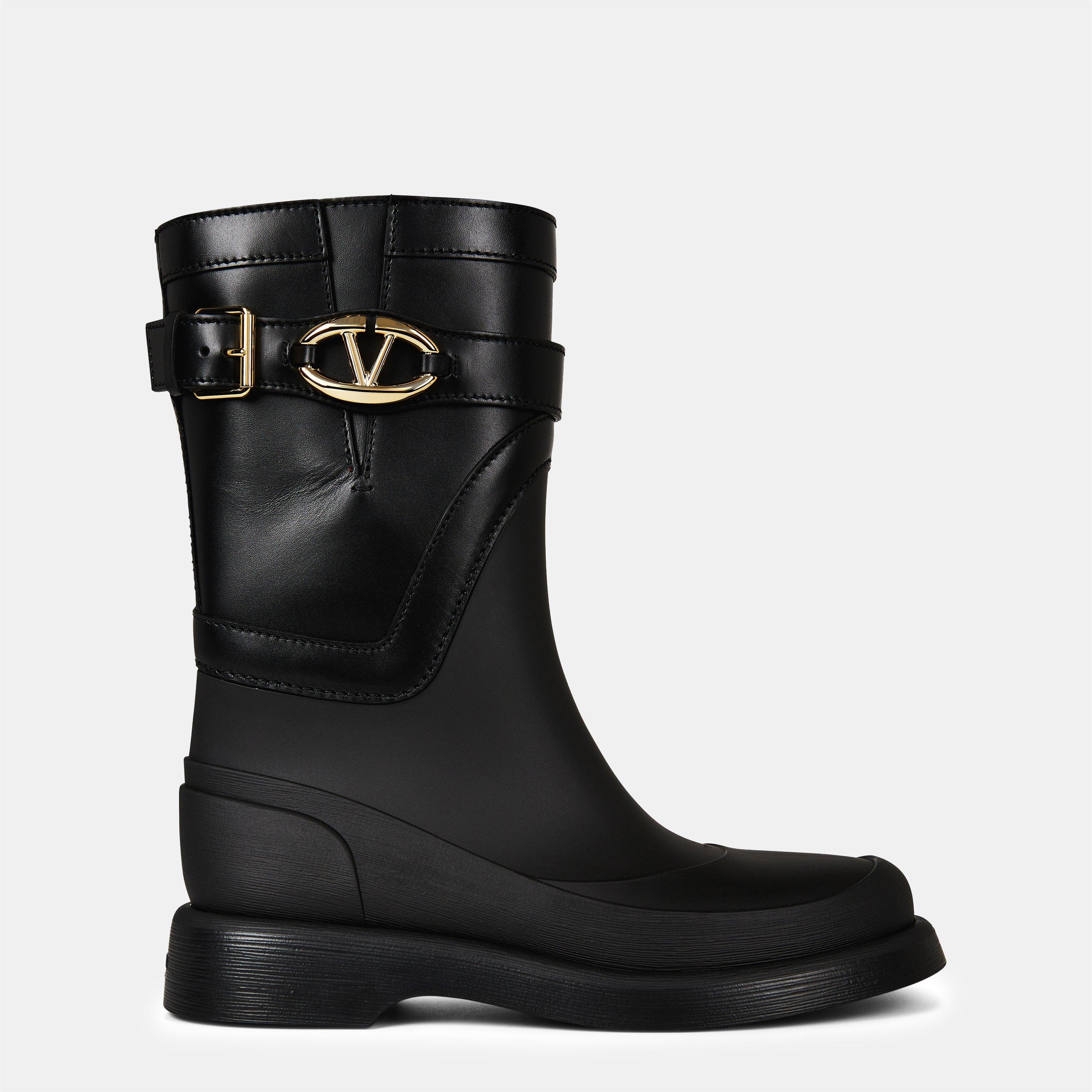 Valentino Garavani Vlogo Ankle Boots - Nero - Size 5 (38)