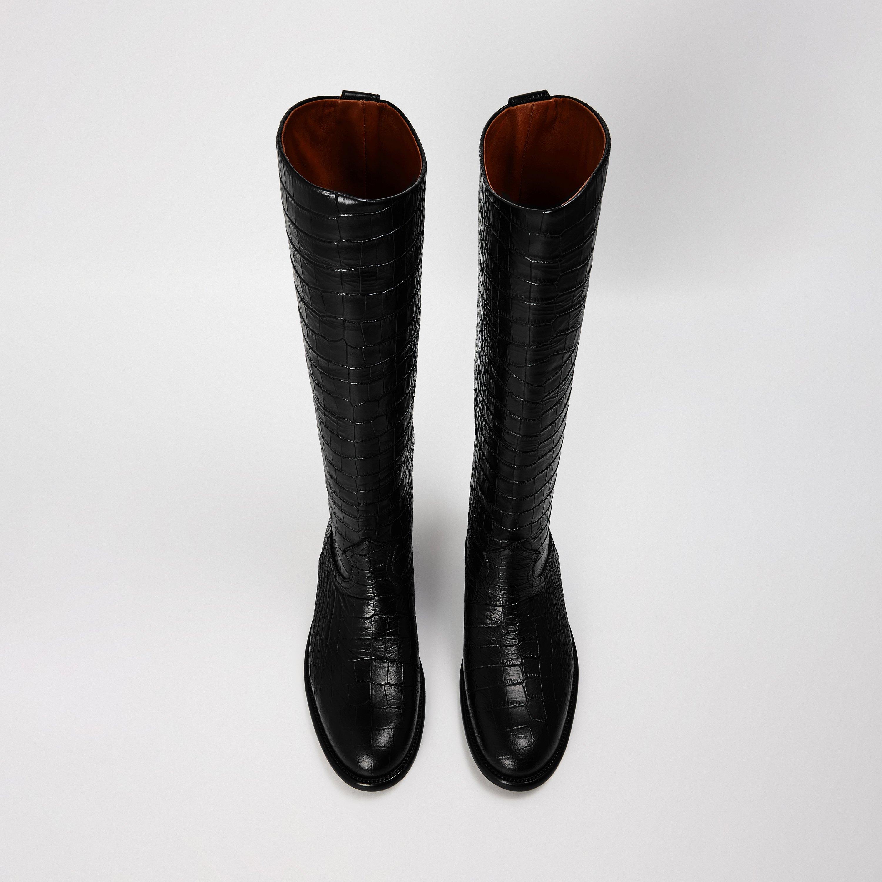 Carbone - Paris Texas - Women's Balanced Heel Knee High Boots - 5