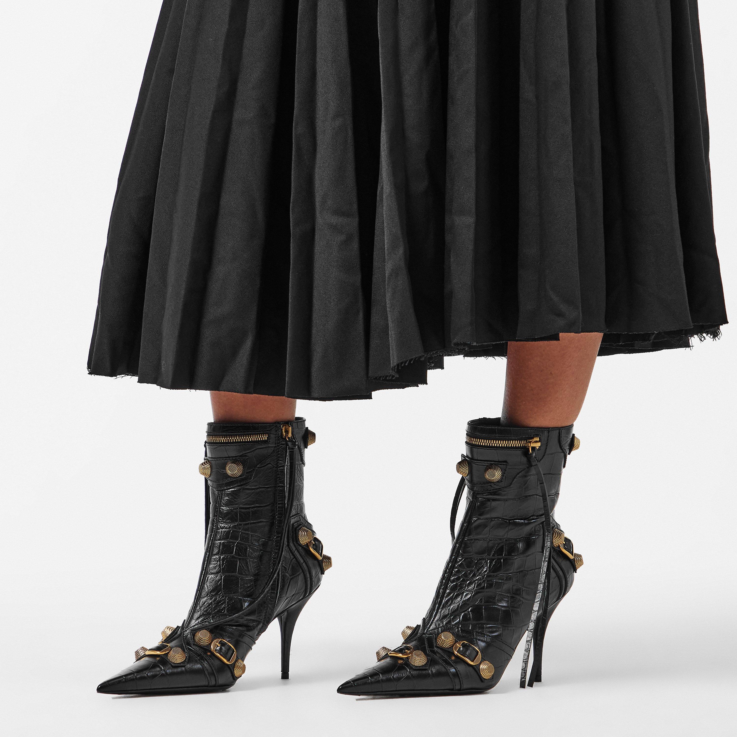 Black - Balenciaga - Women's Heeled Ankle Boots - 3