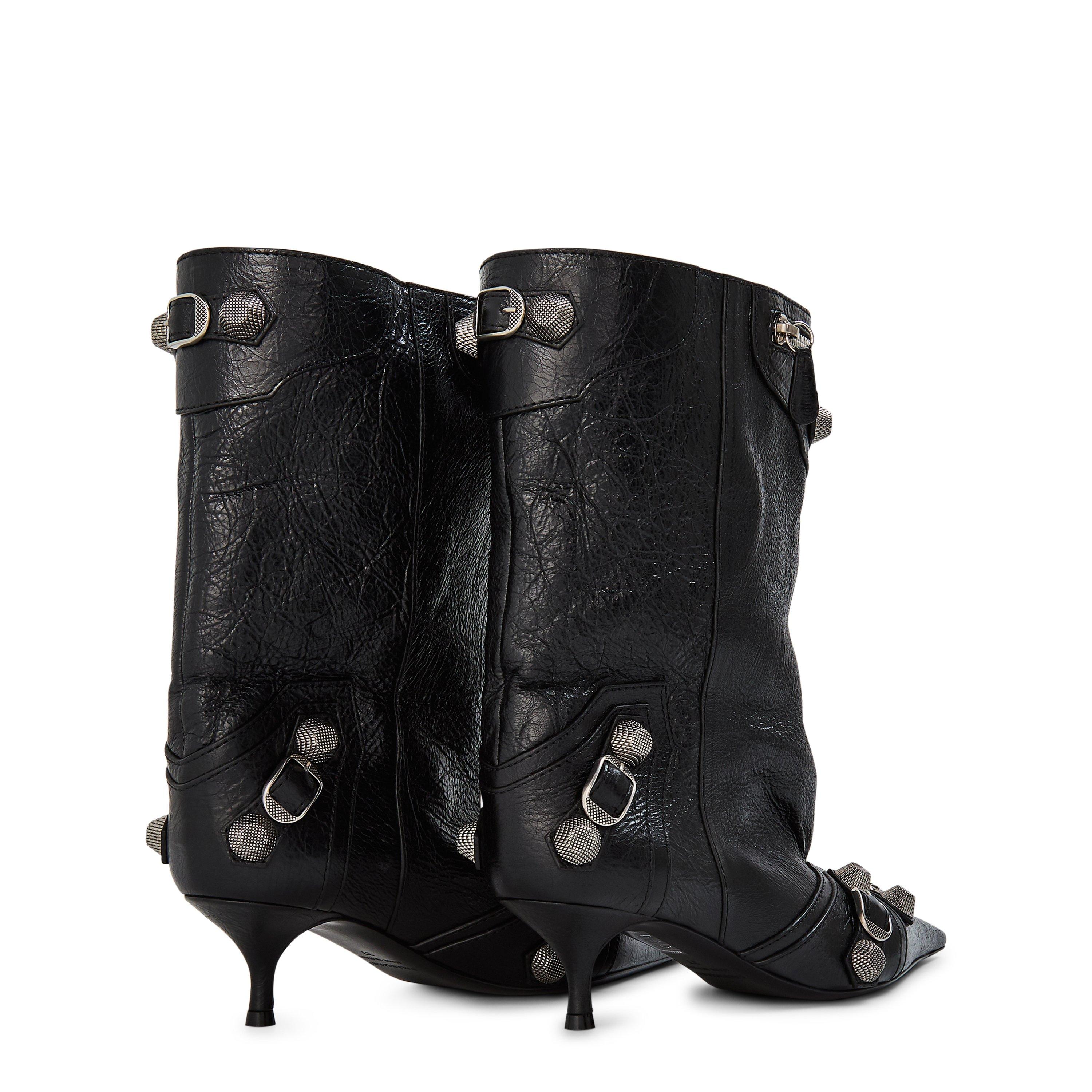 Black/Silver - Balenciaga - Wide Cagole 50mm Booties - 6