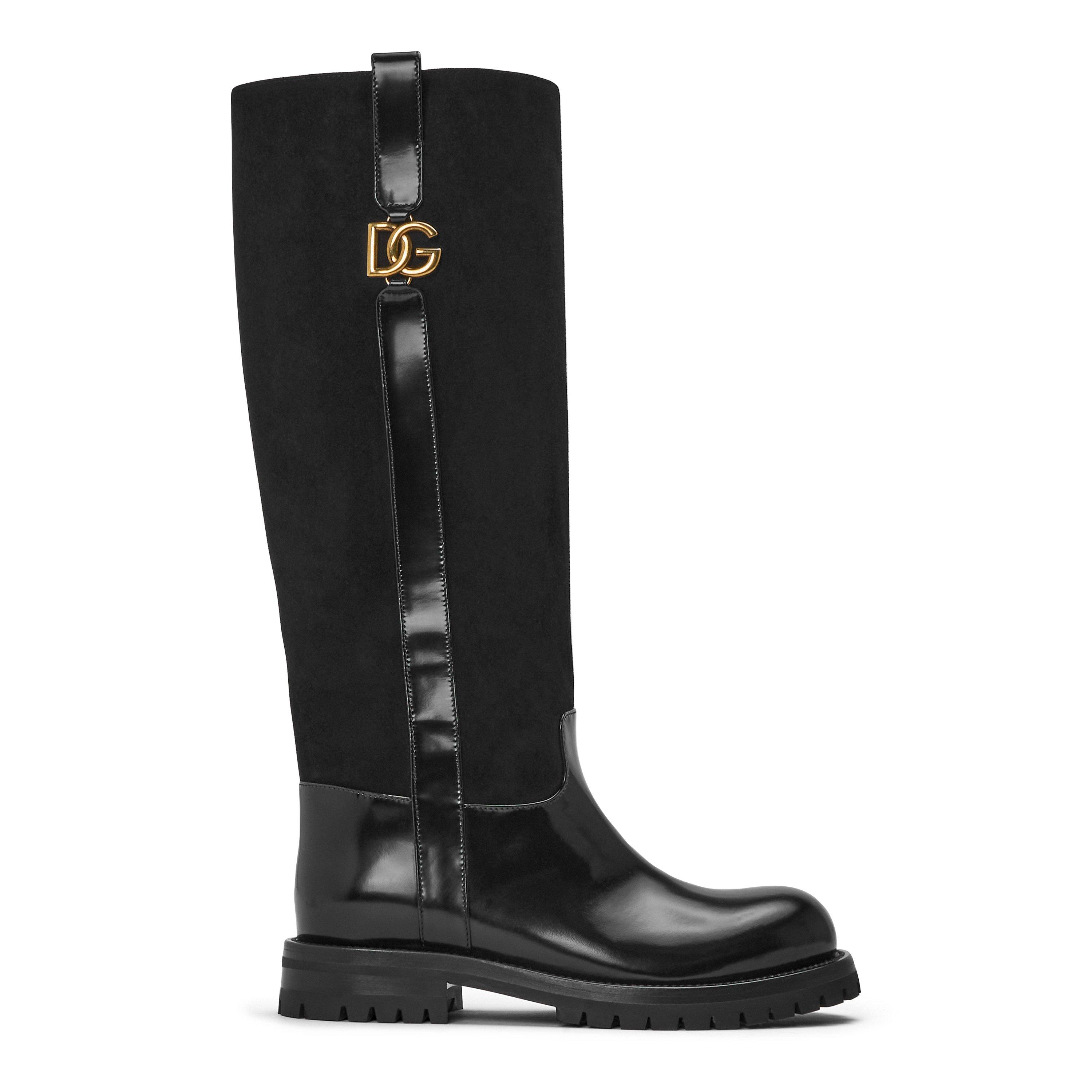 Nero - Dolce and Gabbana - DG Knee High Boot Ld63 - 1