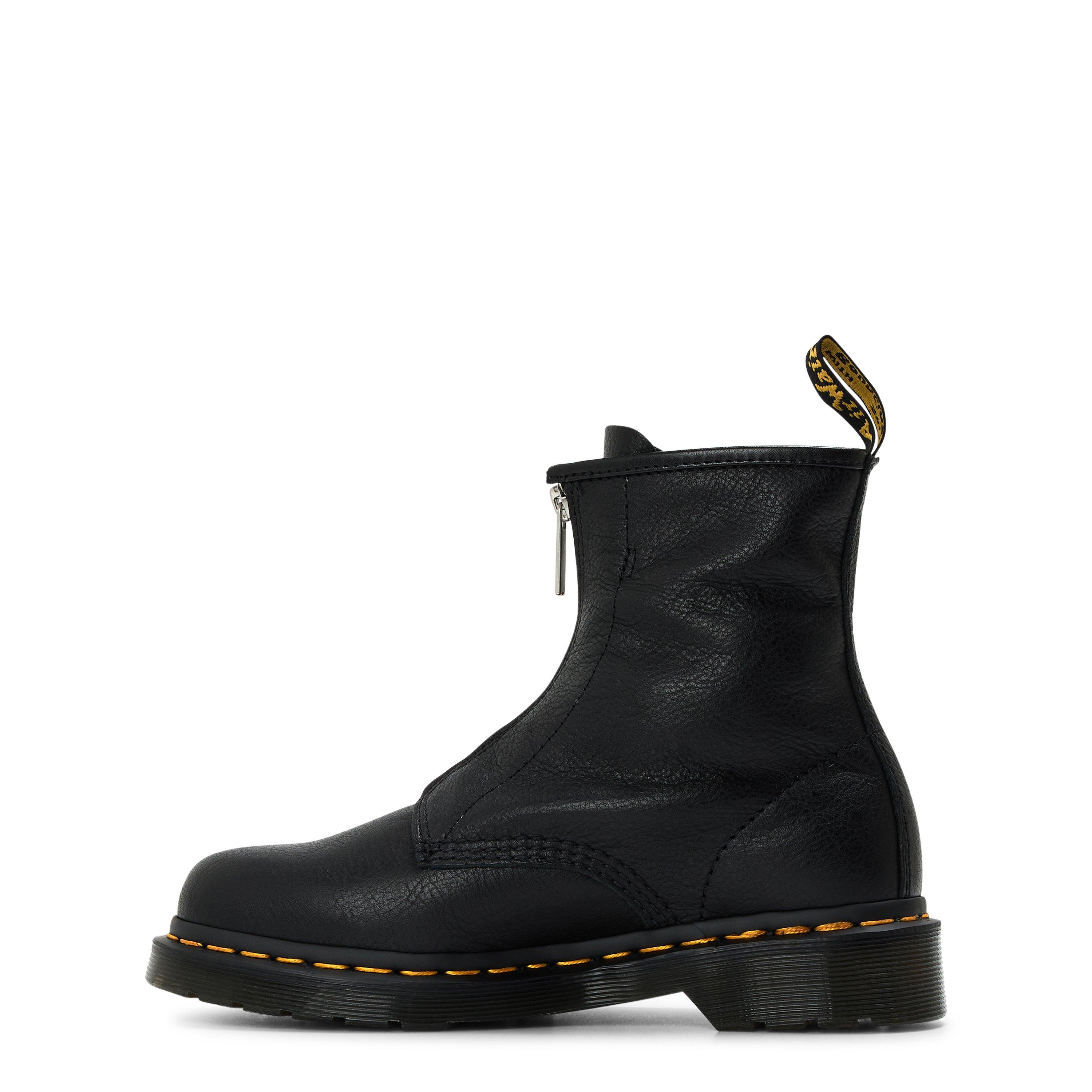 Black Virginia - Dr Martens - Women's Zipped Flat Ankle Boots - 2