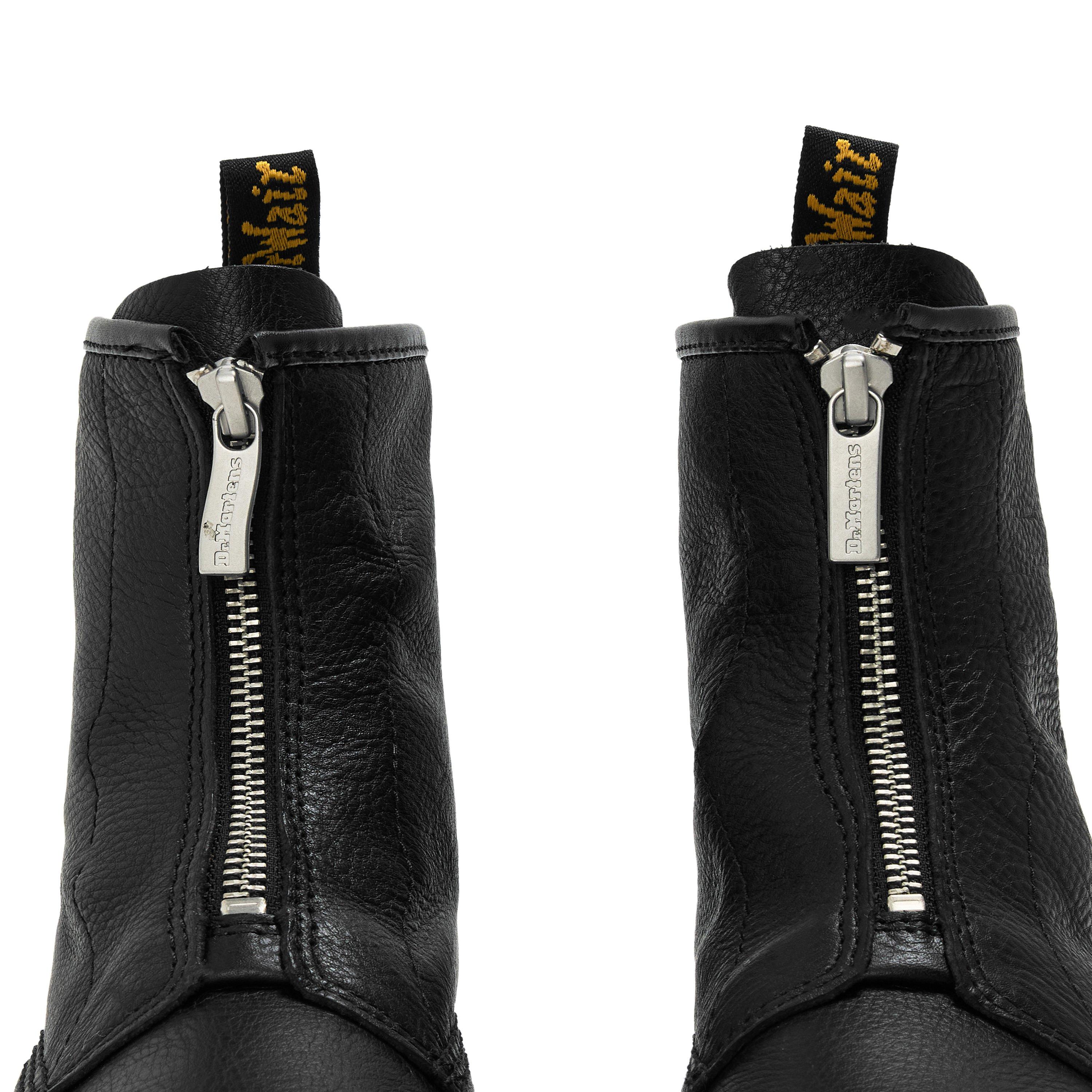 Black Virginia - Dr Martens - Women's Zipped Flat Ankle Boots - 3