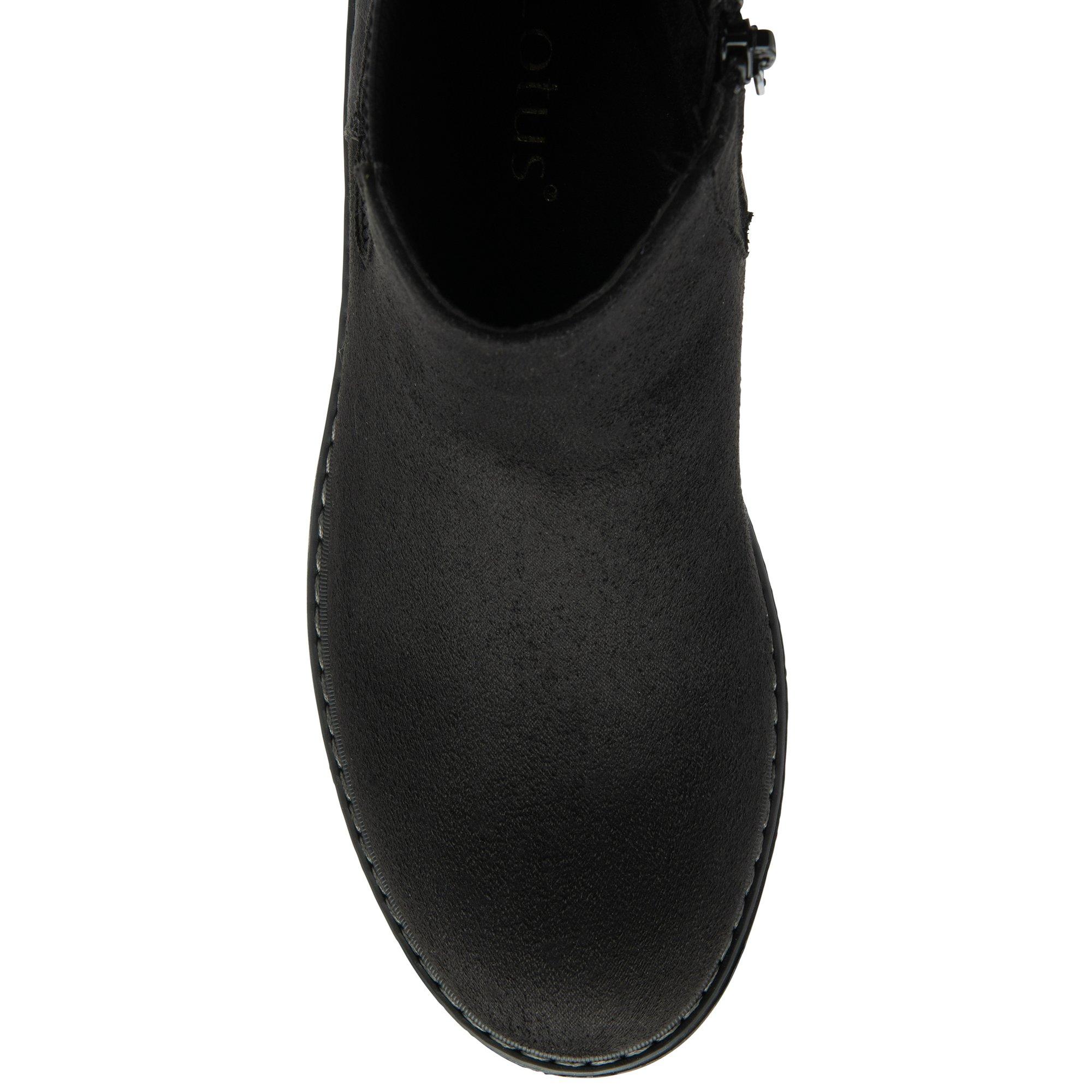 Black - Lotus Shoes - Lotus Prescott Black & Zebra-Print Ankle Boots - 4