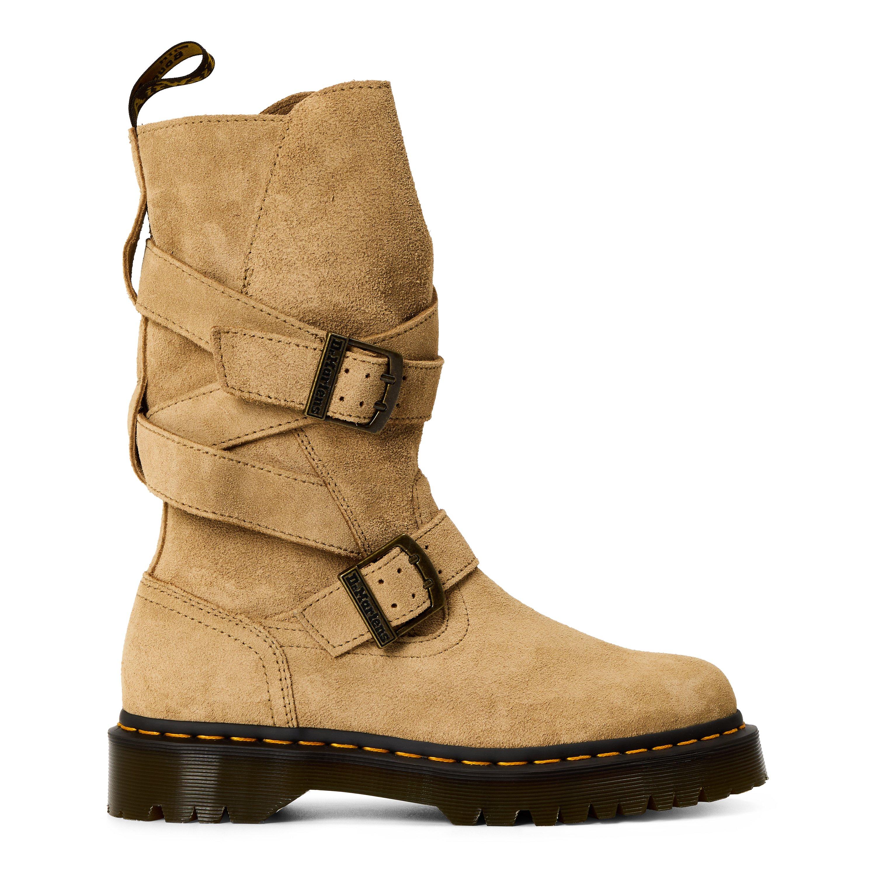 Savannah Tan - Dr Martens - Women's Anistone Strap Knee High Boots - 1