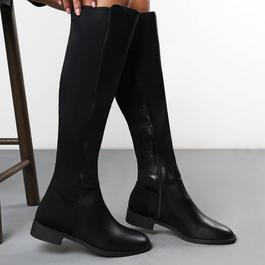 Wheres That From the Knee Pull On Boots with Low Heel