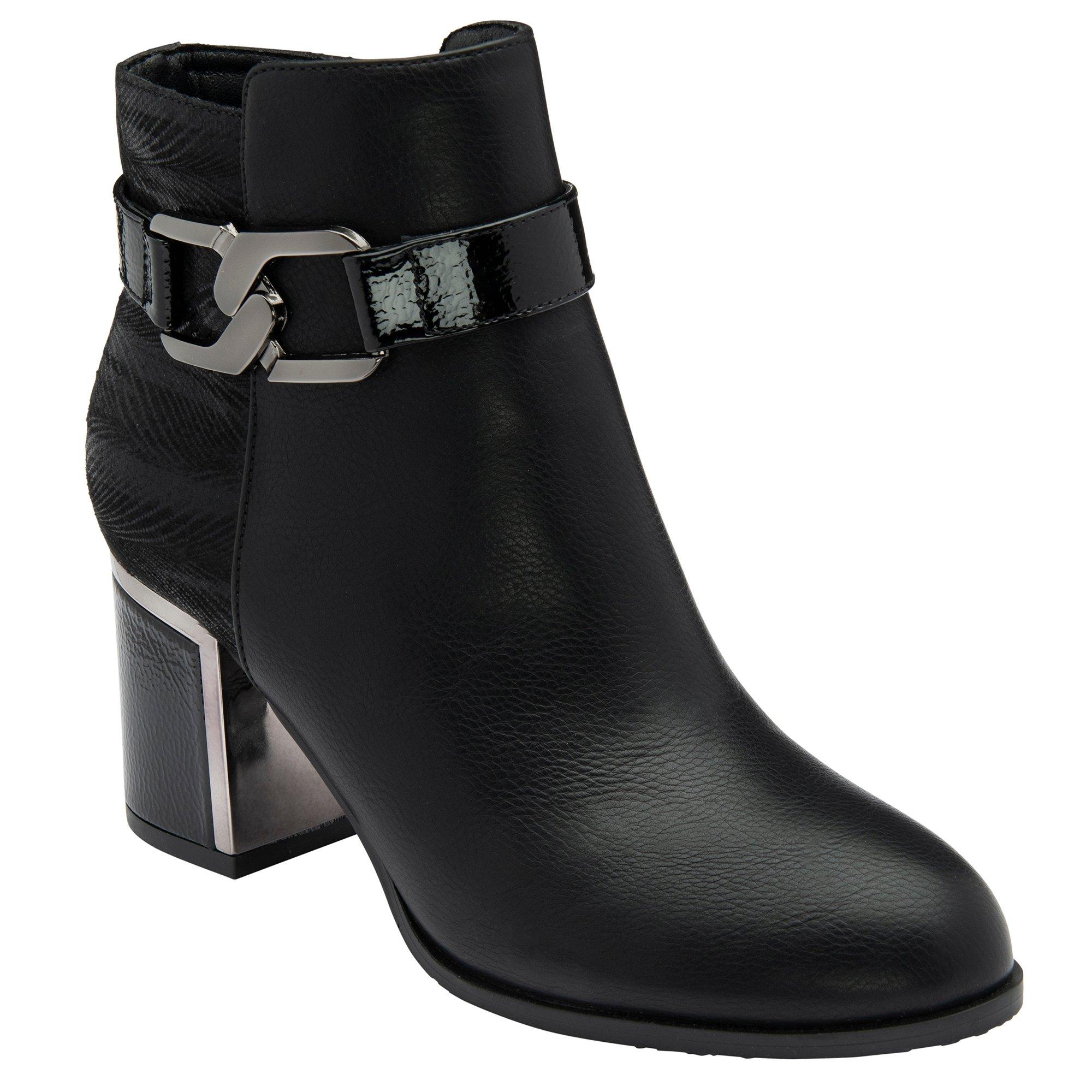 Black - Lotus Shoes - Adelaide Heeled Ankle Boots - 1