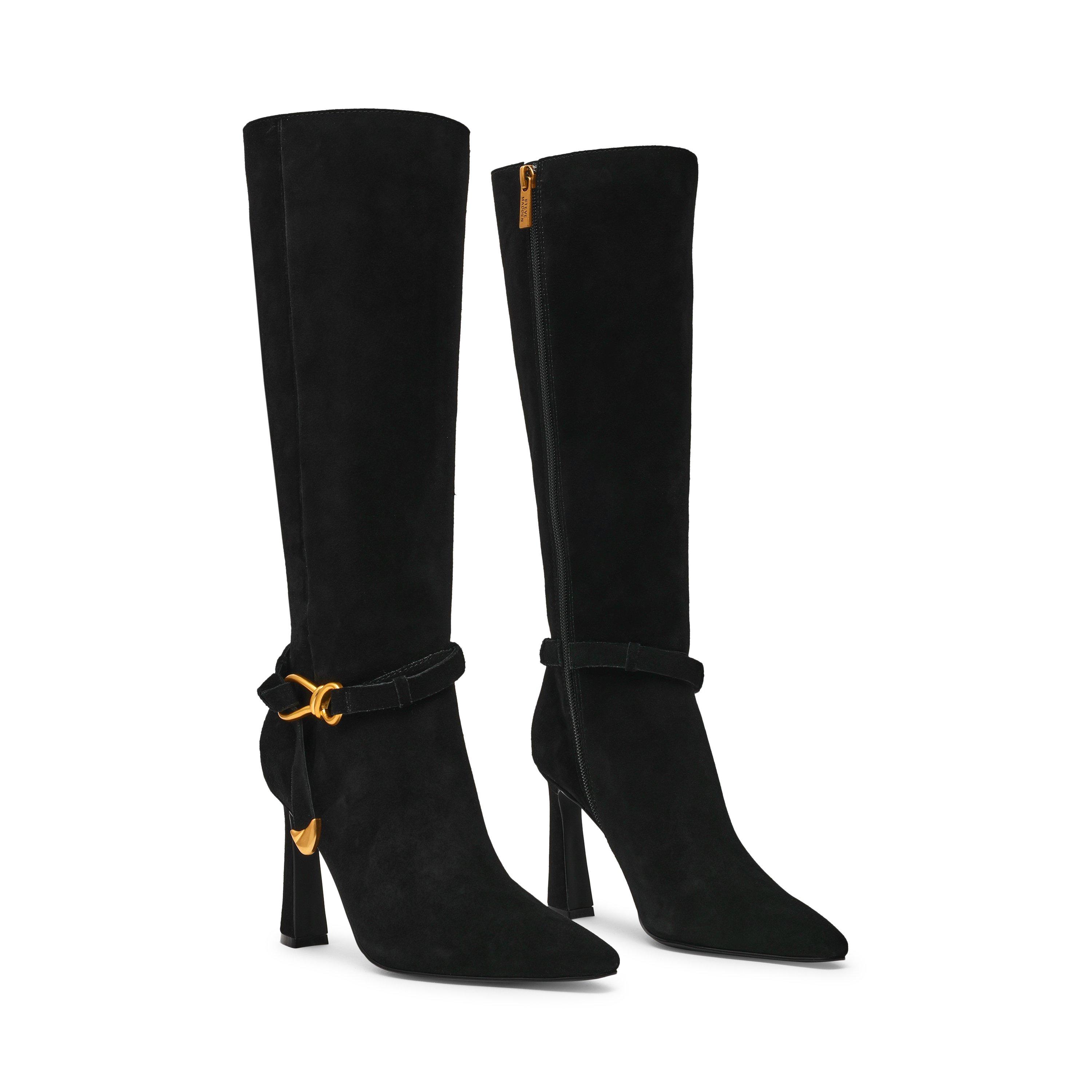 Black Sued - Steve Madden - Women's Sirrens Knee High Boots - 3