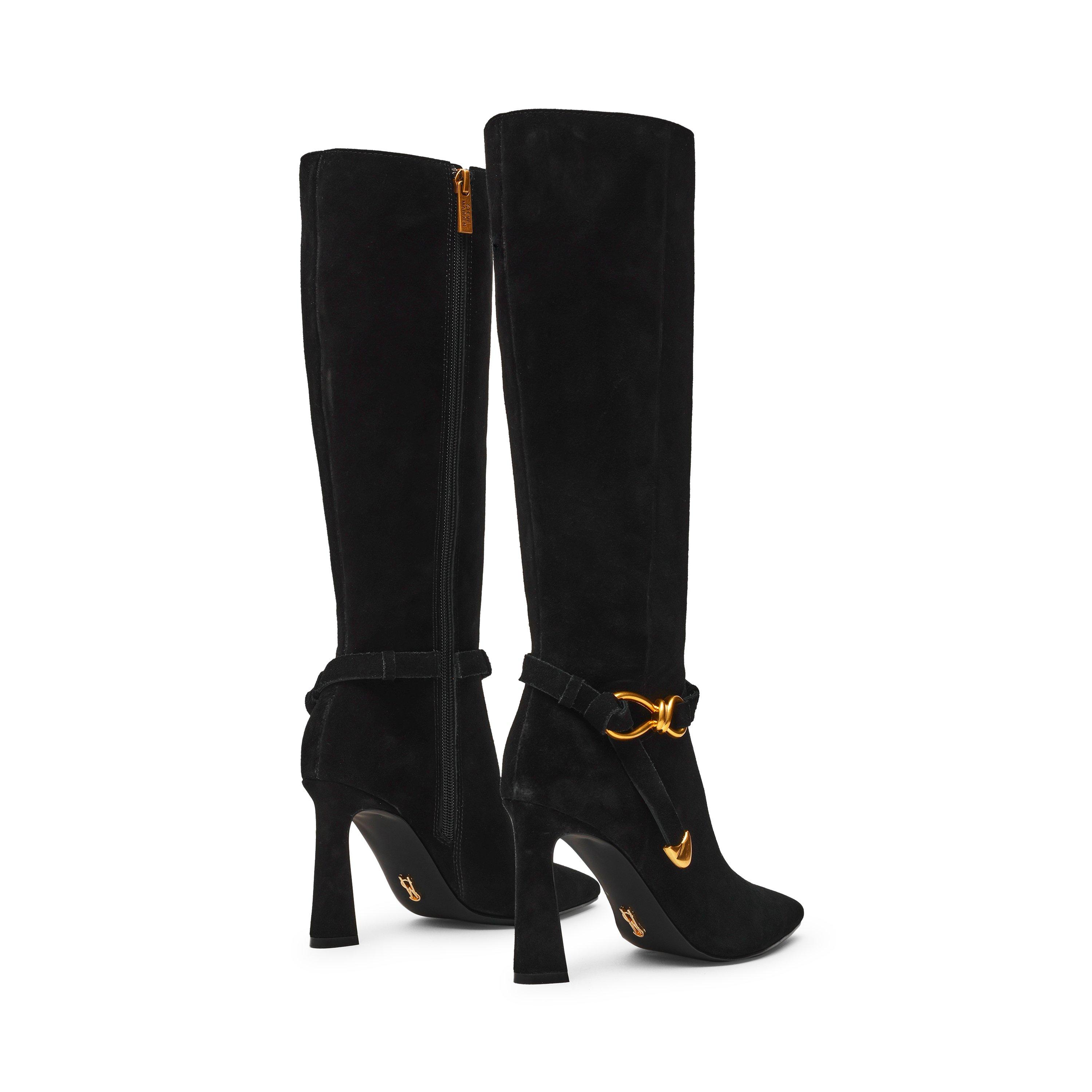 Black Sued - Steve Madden - Women's Sirrens Knee High Boots - 4