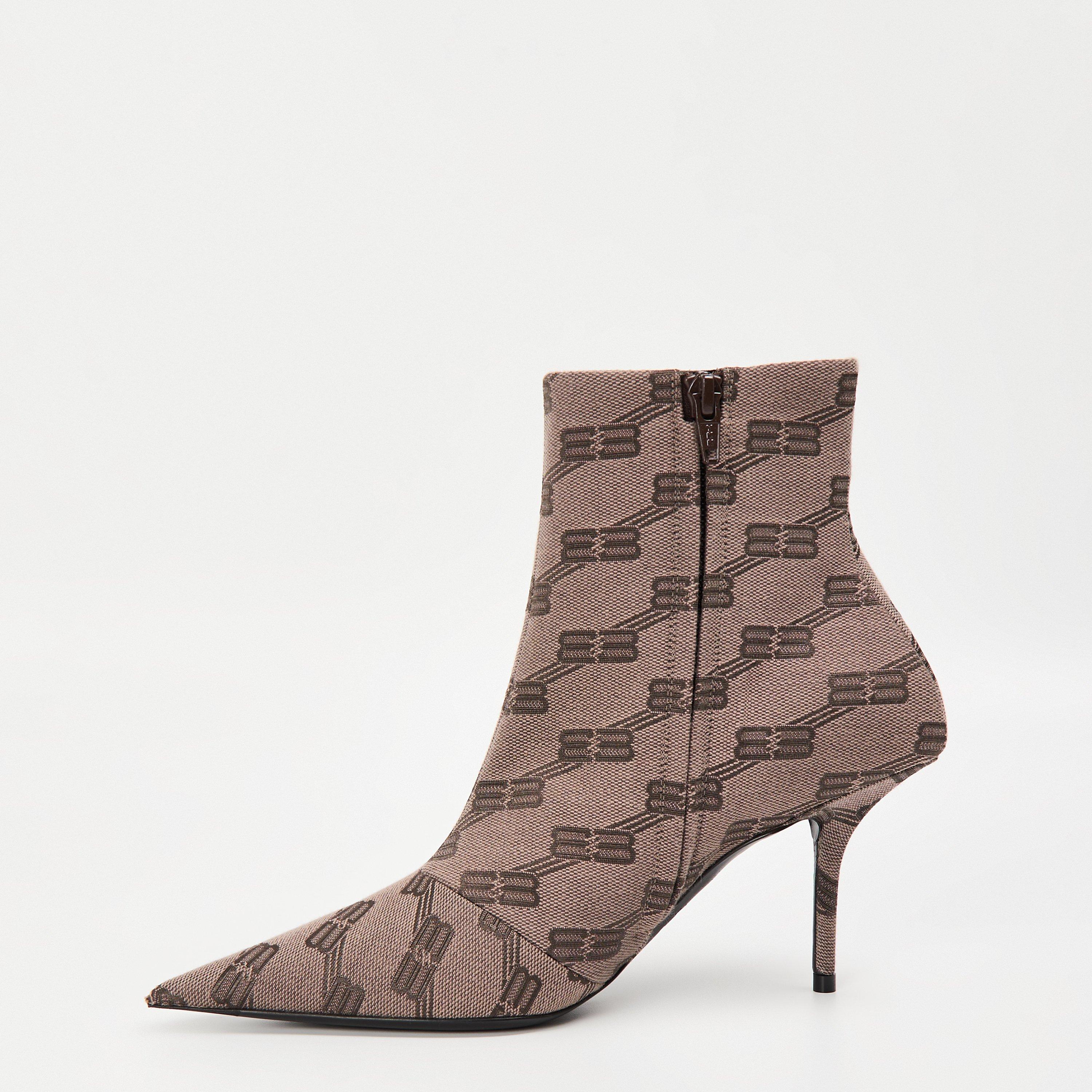 Green/Dk Brown - Balenciaga - Women's Heeled Ankle Boots - 2