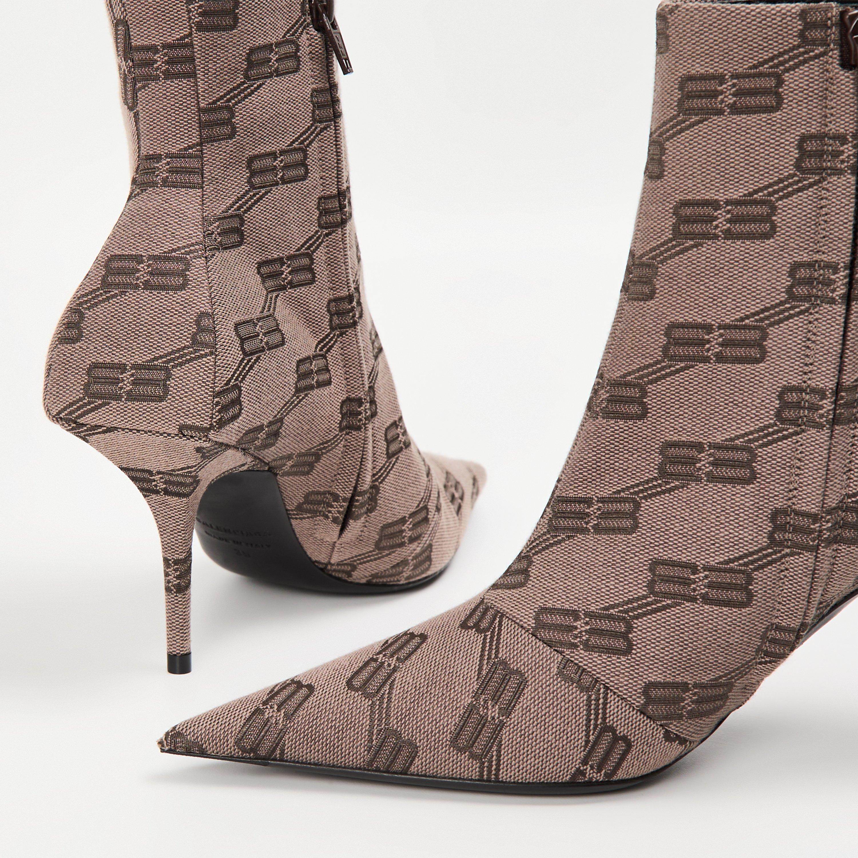 Green/Dk Brown - Balenciaga - Women's Heeled Ankle Boots - 3