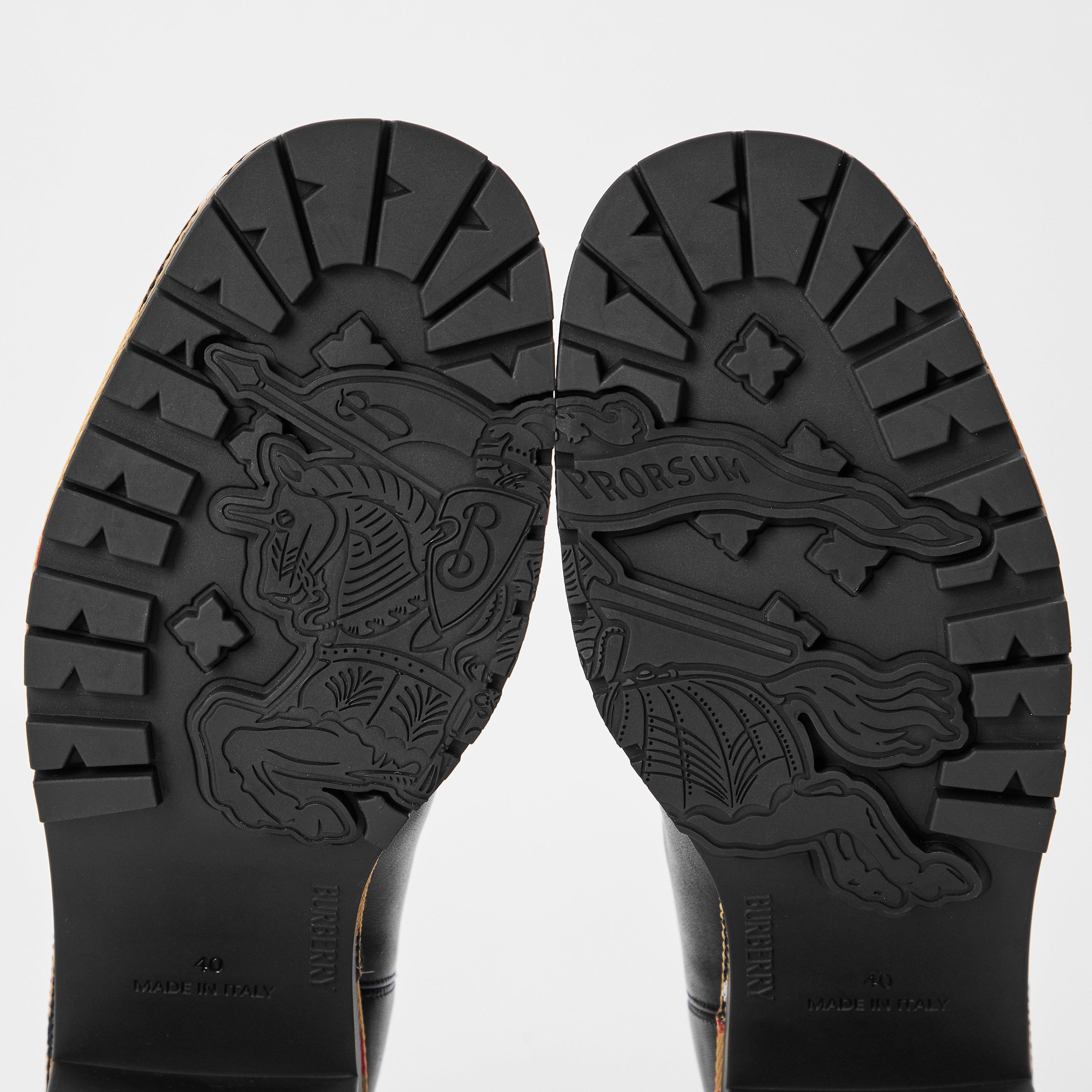 Black - Burberry - Women's Burb Gravel Heeled Ankle Boot - 4