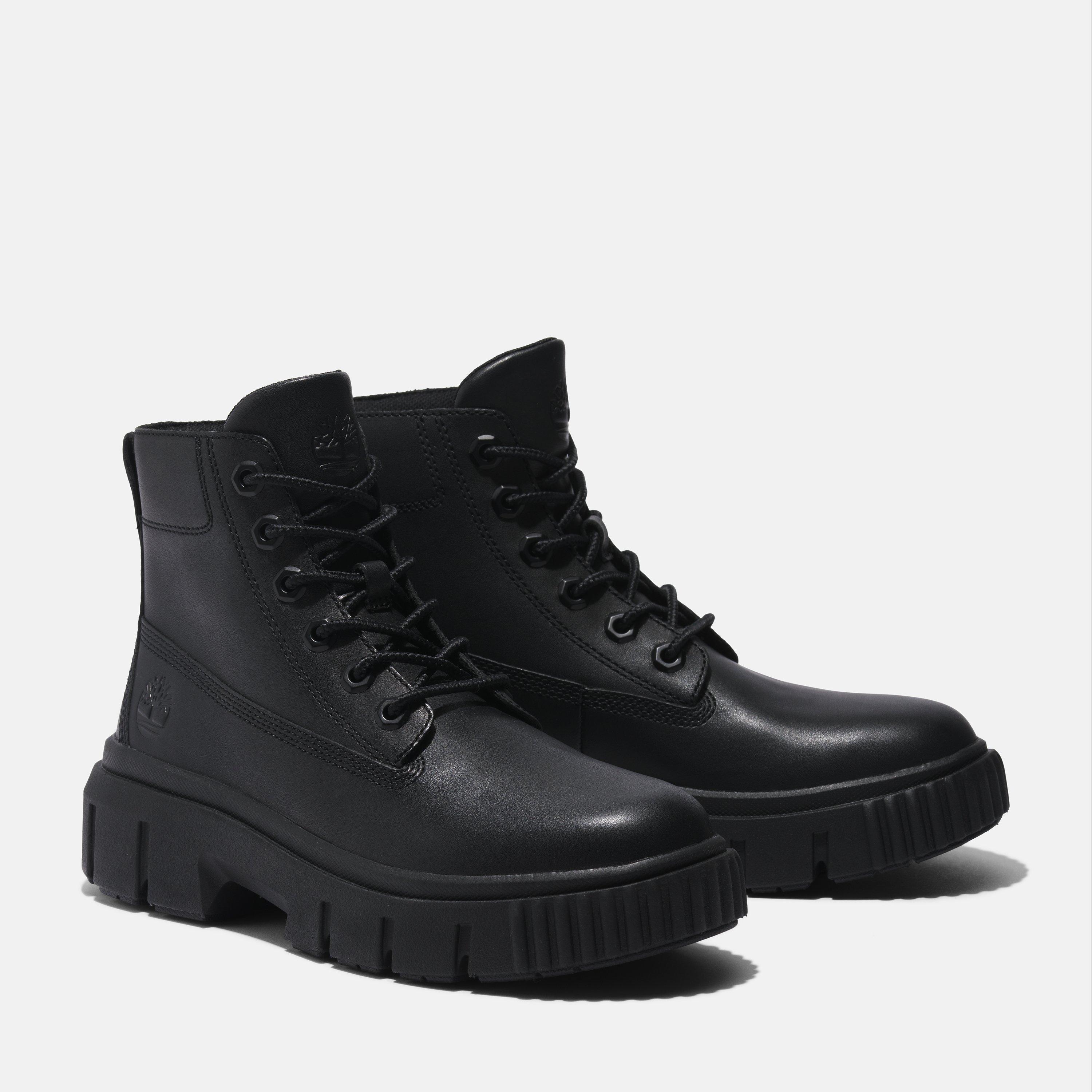 Zwart - Timberland - Women's Greyfield Lace-Up Flat Ankle Boot - 9