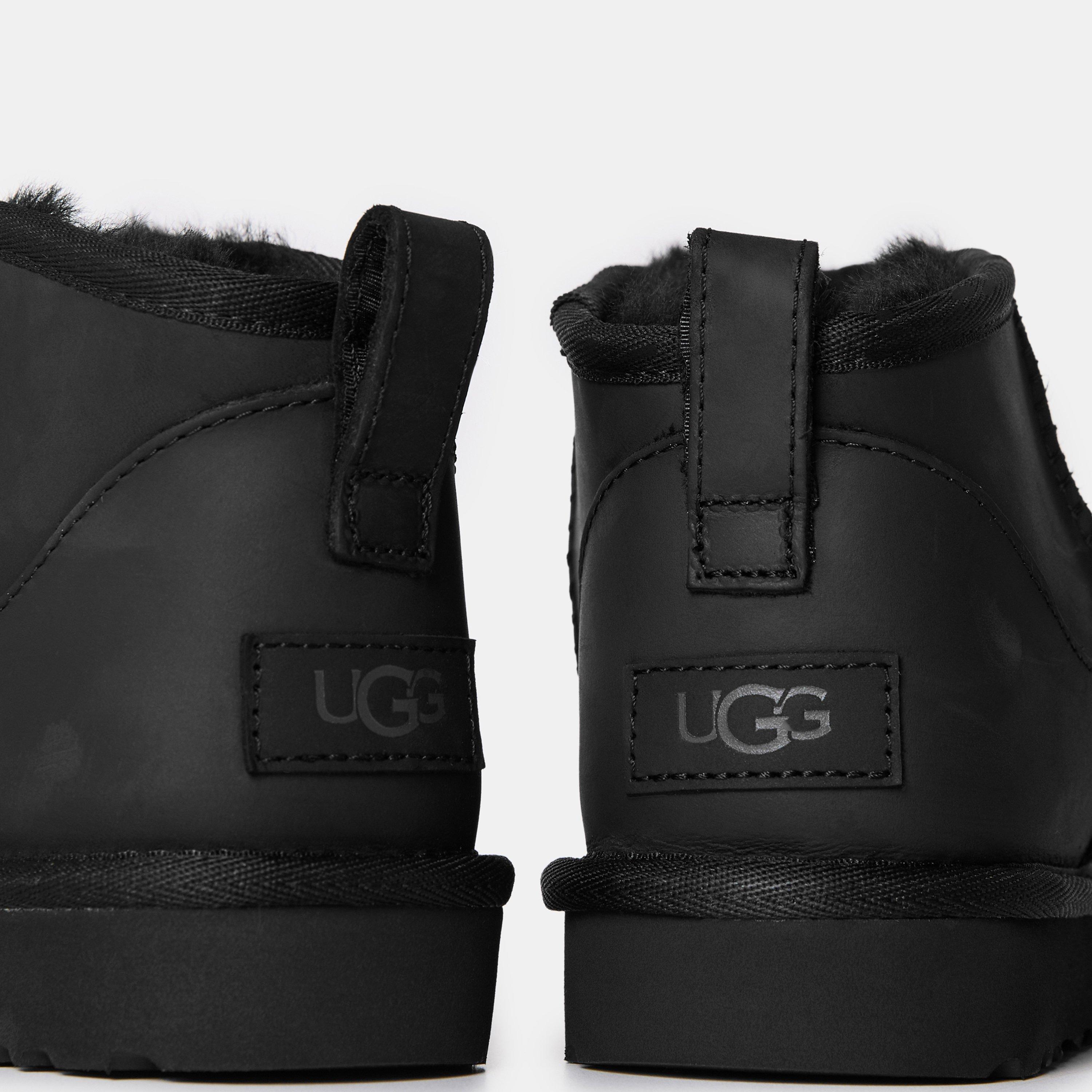 Black - Ugg - Women's Leather Snug Boots - 3