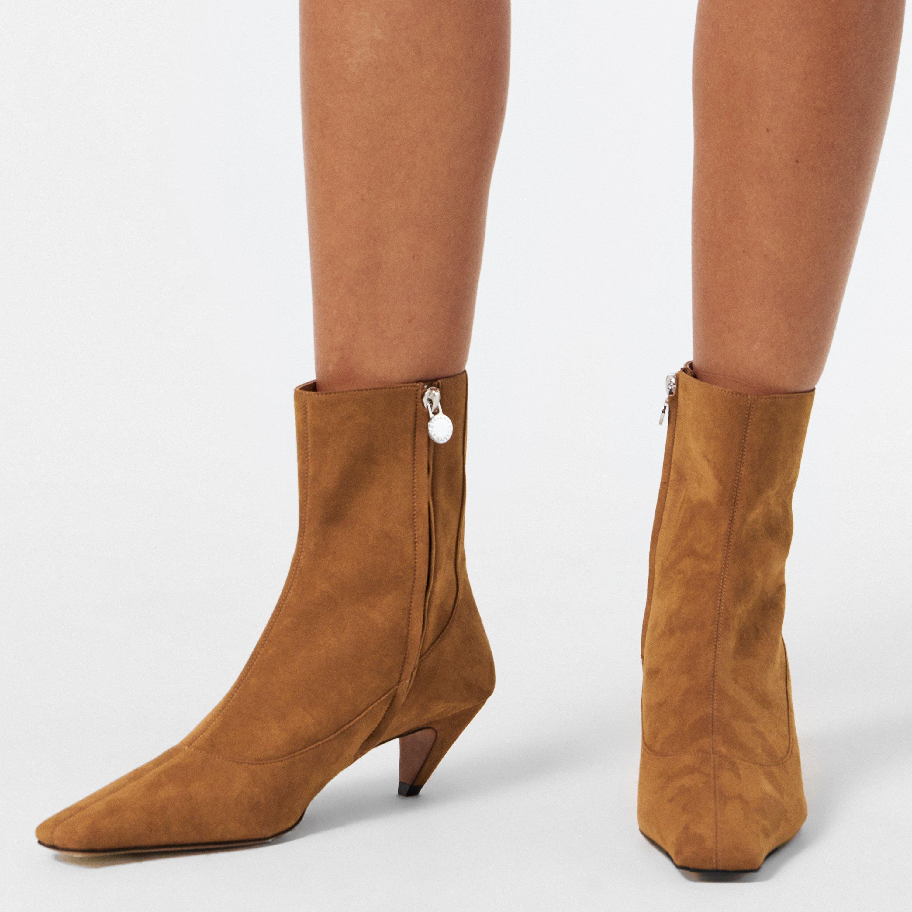 Pecan - Stella McCartney - Women's Ankle Heeled Boots - 3