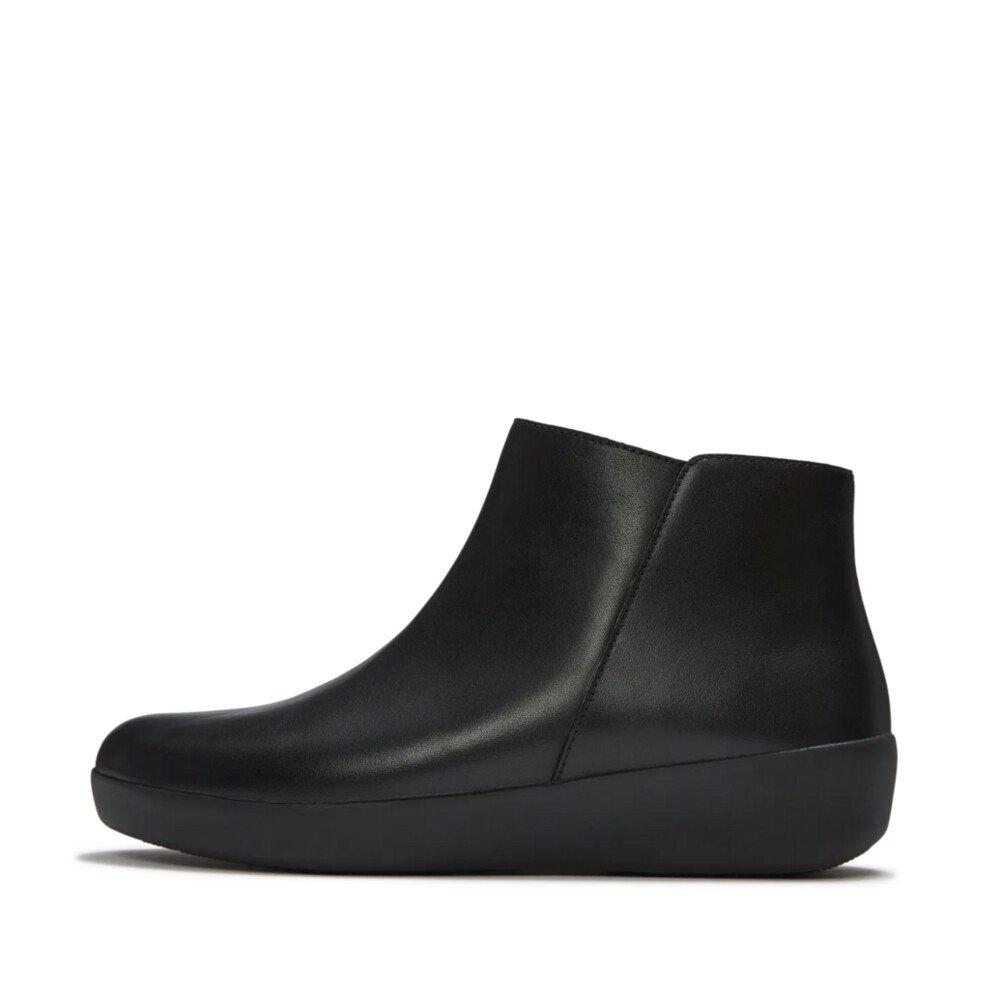 ALL BLACK - FitFlop - Womens Flowform Wedge Flat Ankle Boots - 1