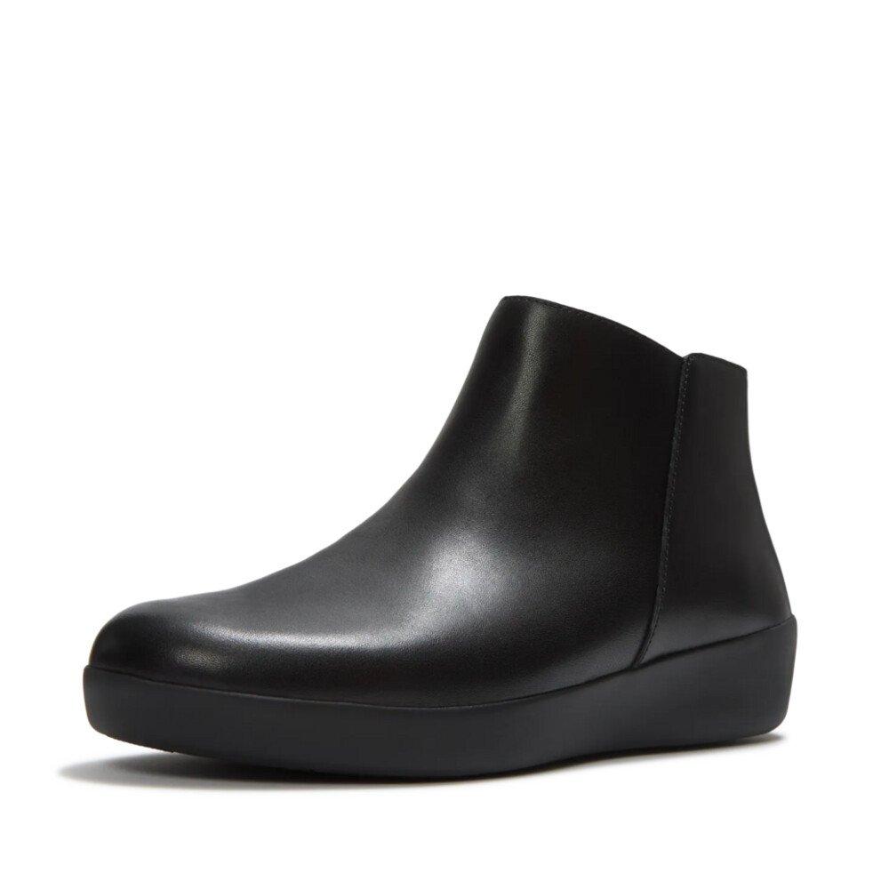 ALL BLACK - FitFlop - Womens Flowform Wedge Flat Ankle Boots - 2