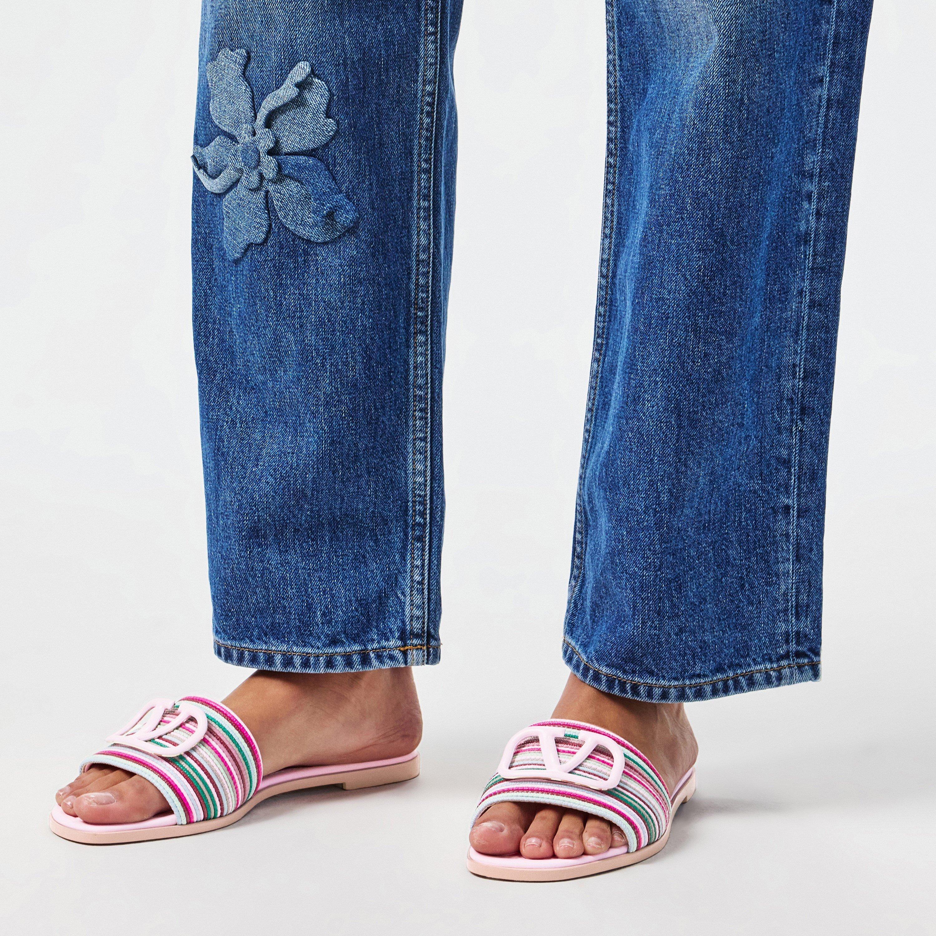 Bajadera Rosa - Valentino Garavani - Vlogo Signature Flat Sandals - 2