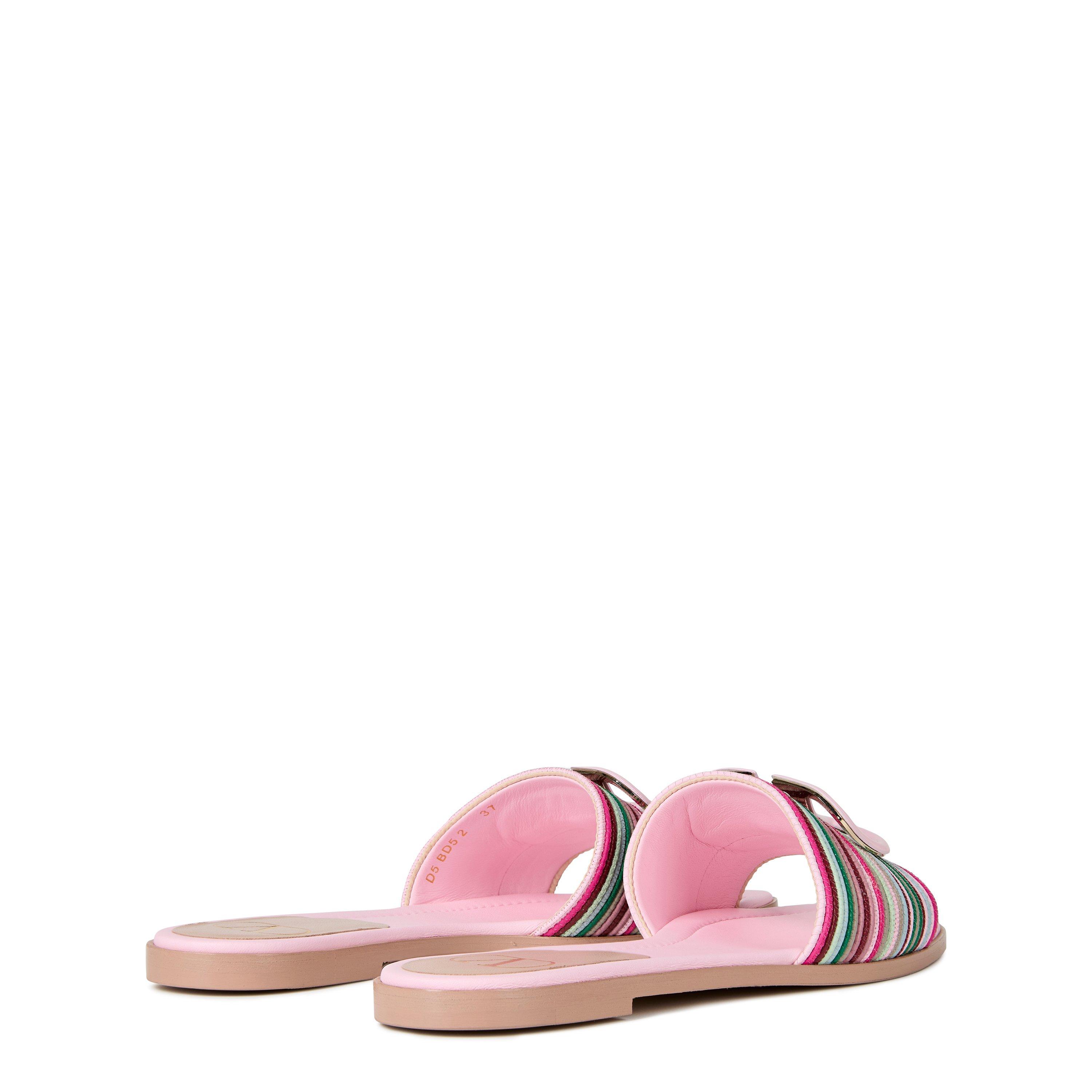 Bajadera Rosa - Valentino Garavani - Vlogo Signature Flat Sandals - 4