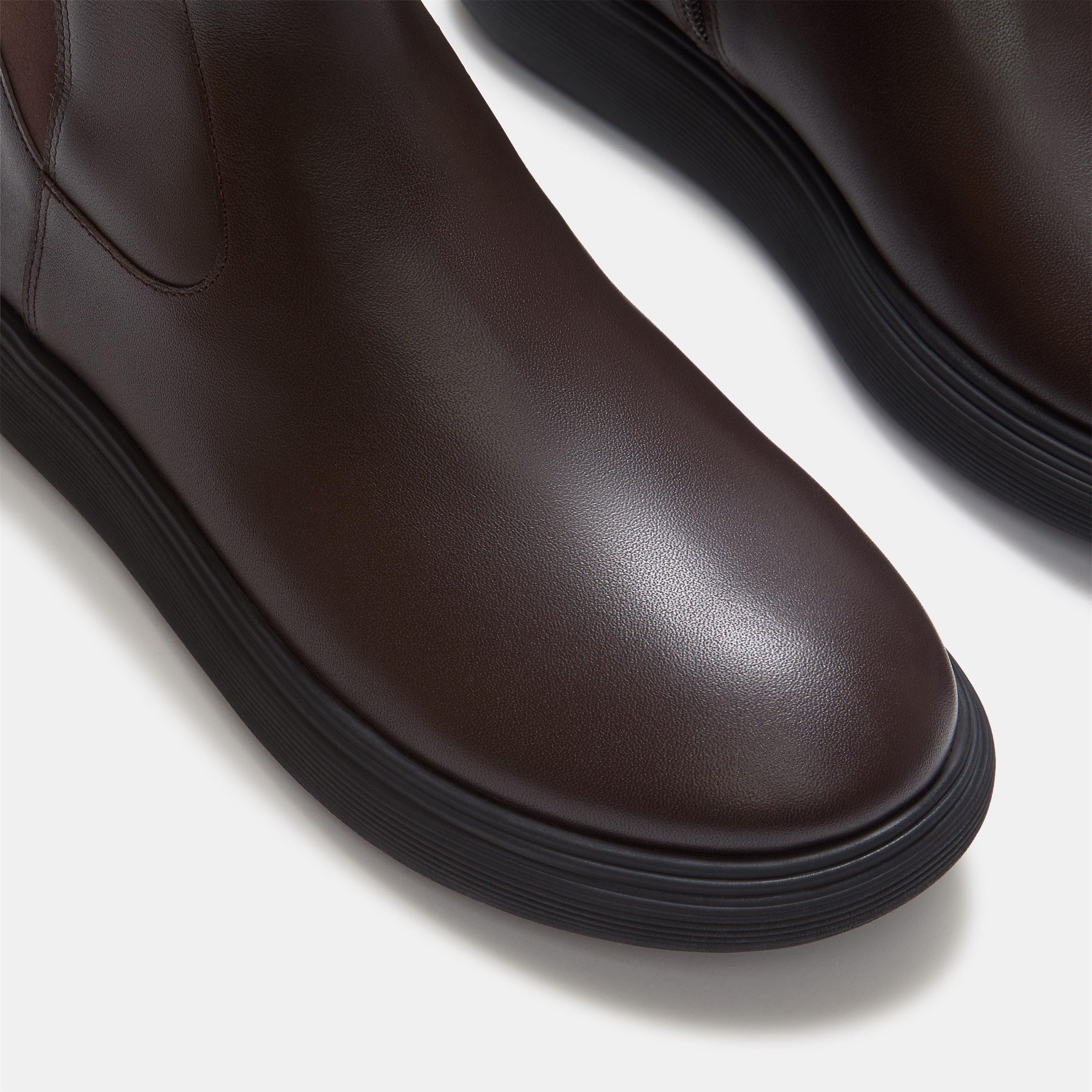 Chocolate Brown - FitFlop - Women's iQ-COMFF Leather Knee-High Boots - 4