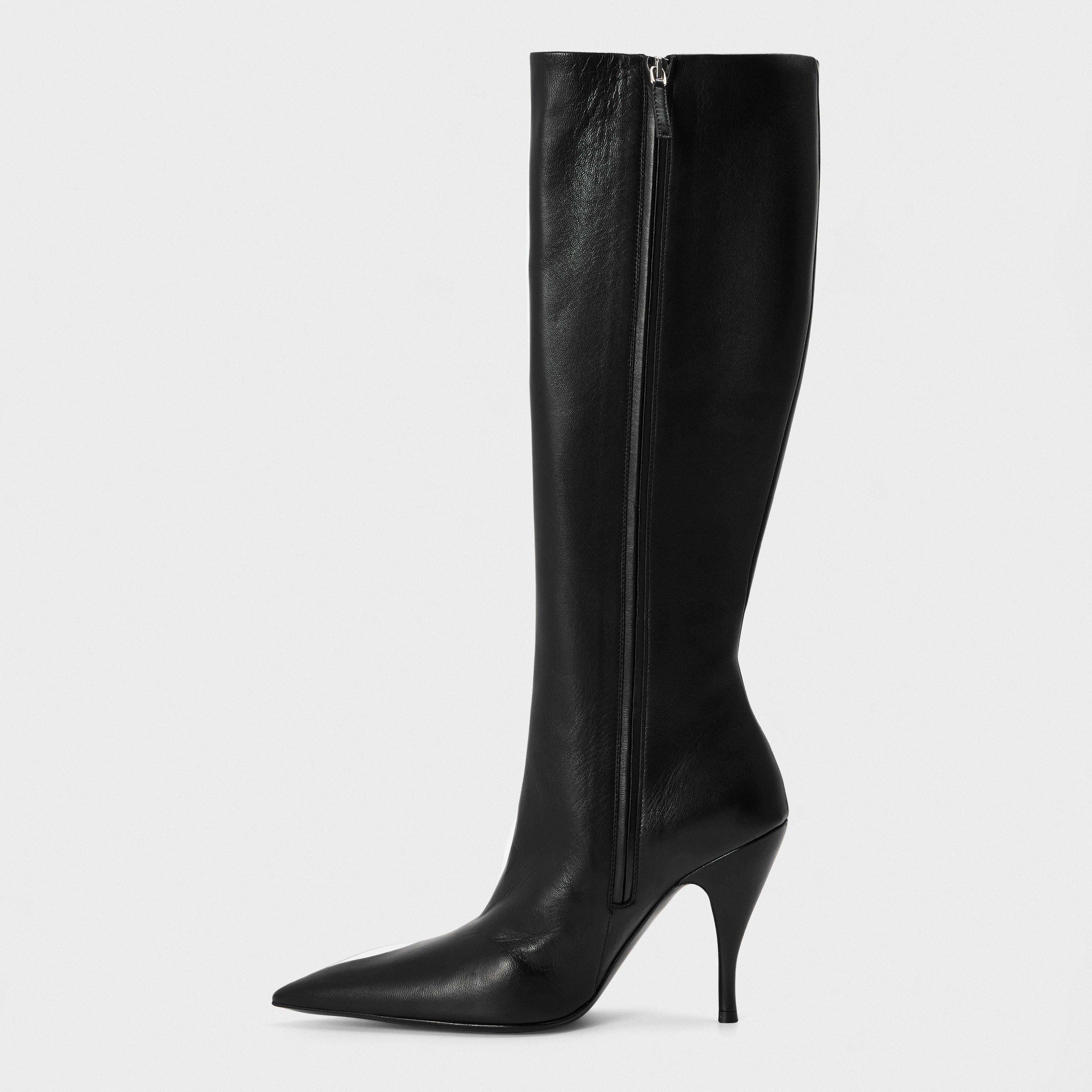 Black/Silver - Off White - Women's Flat Ankle Boots - 2