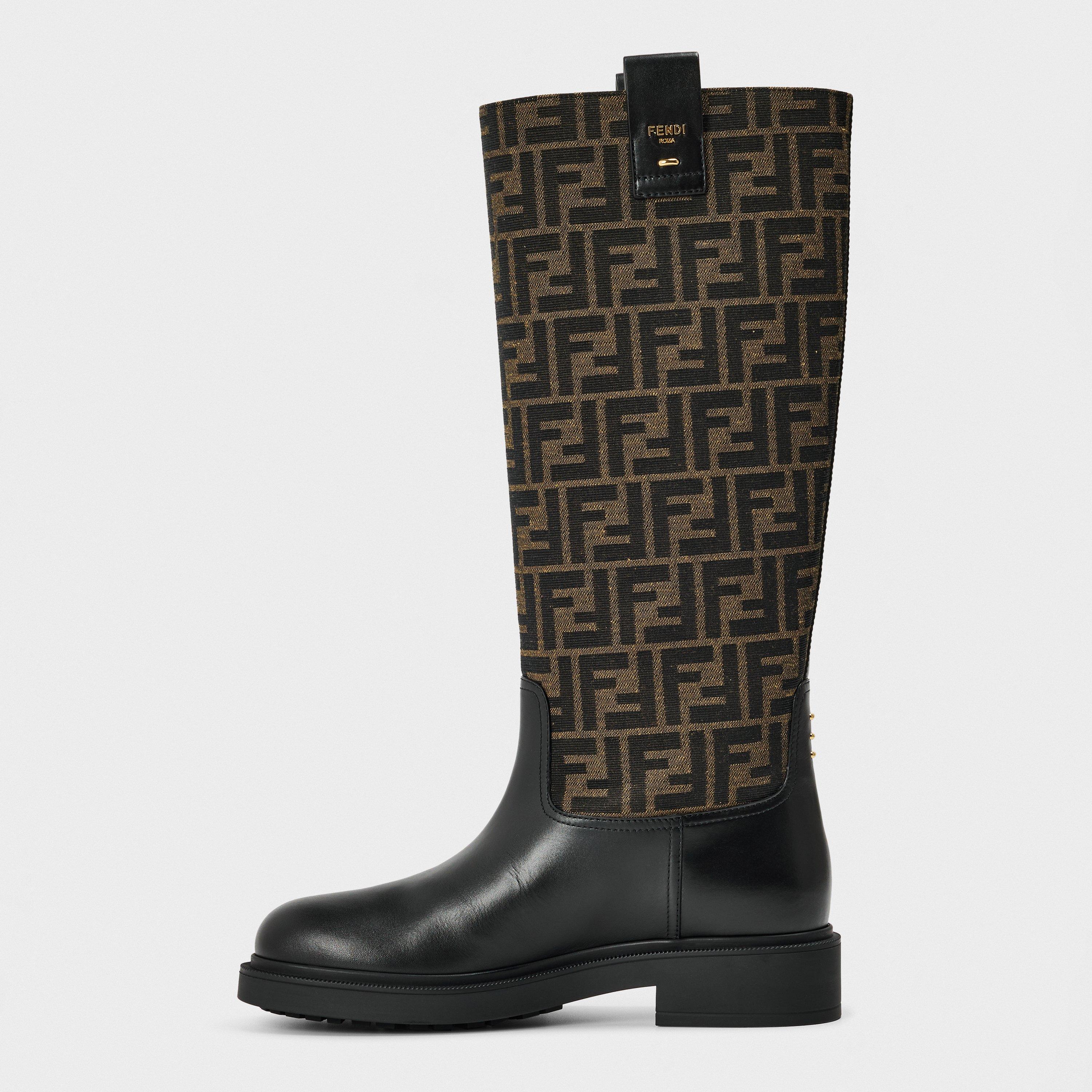 Nero/Tabacco - Fendi - Women's Knee High Boots - 2