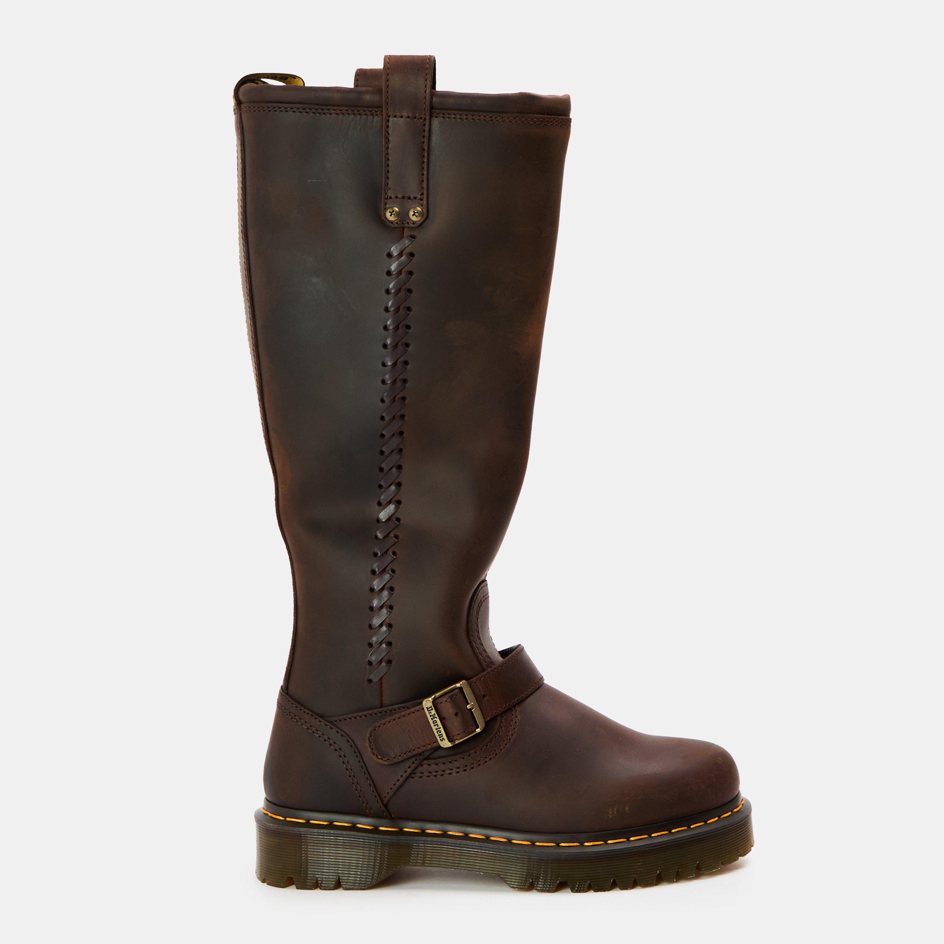 Dark Brown - Dr Martens - Anistone Knee High Boot - 1