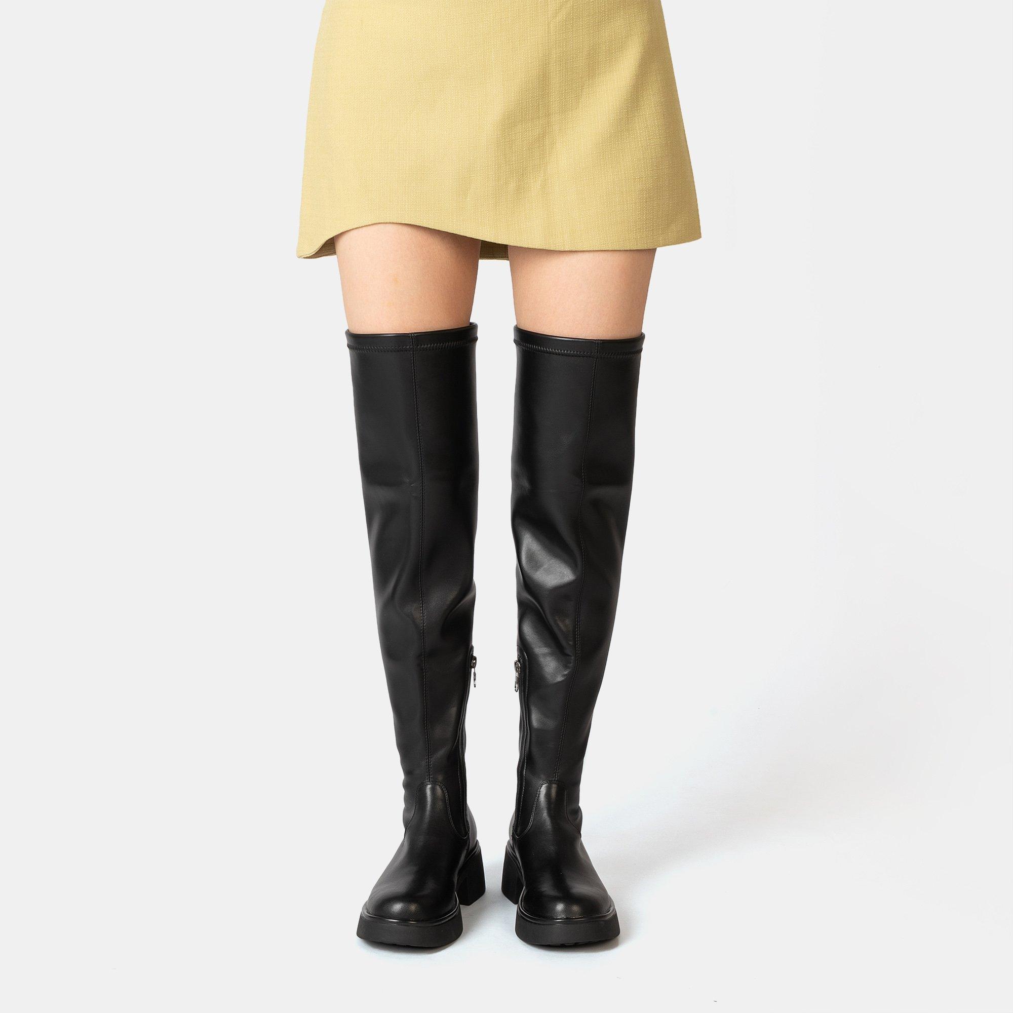 Black - Miso - Over The Knee Ladies Boots - 3