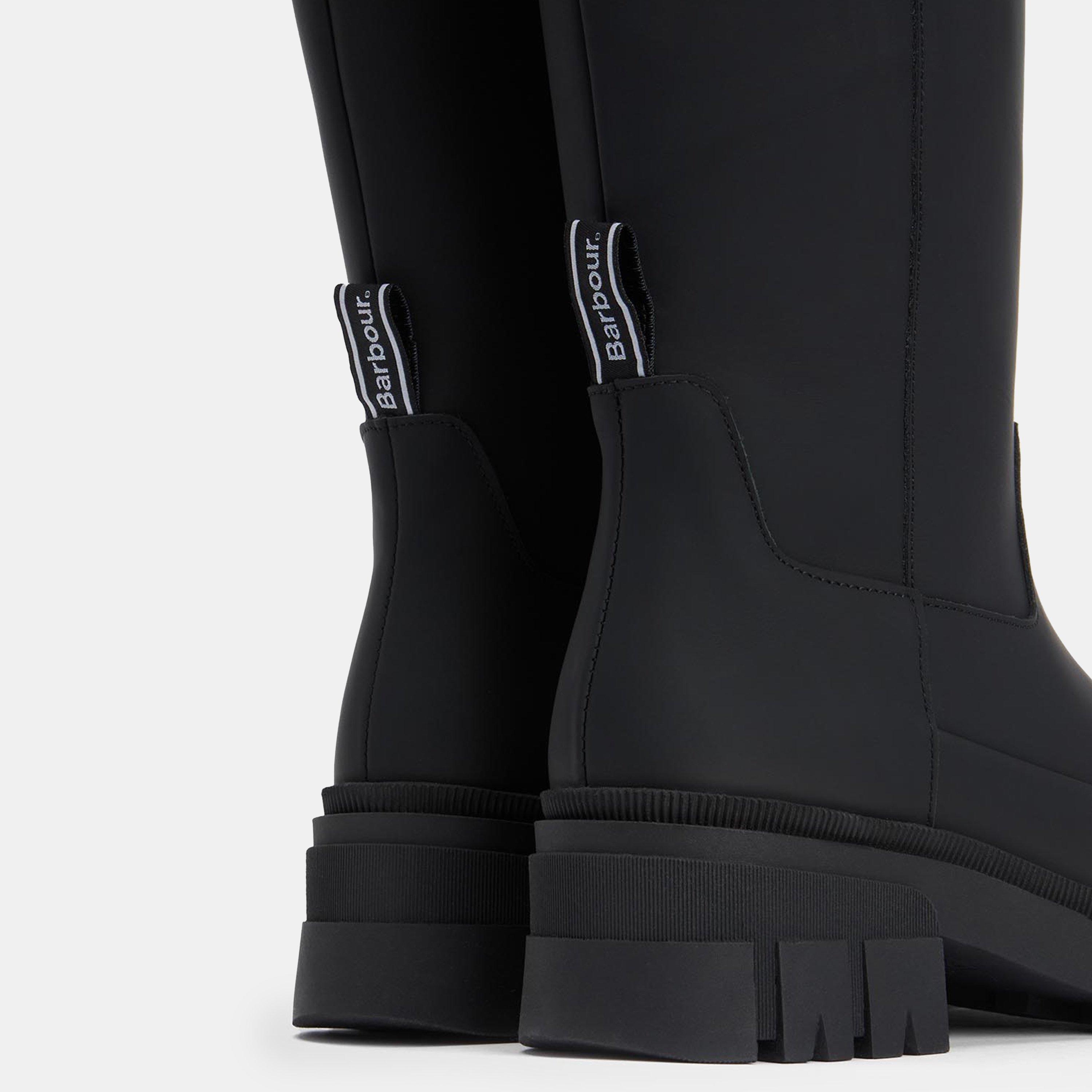 Black - Barbour - Women's Saidie Tall Knee High Boots - 4