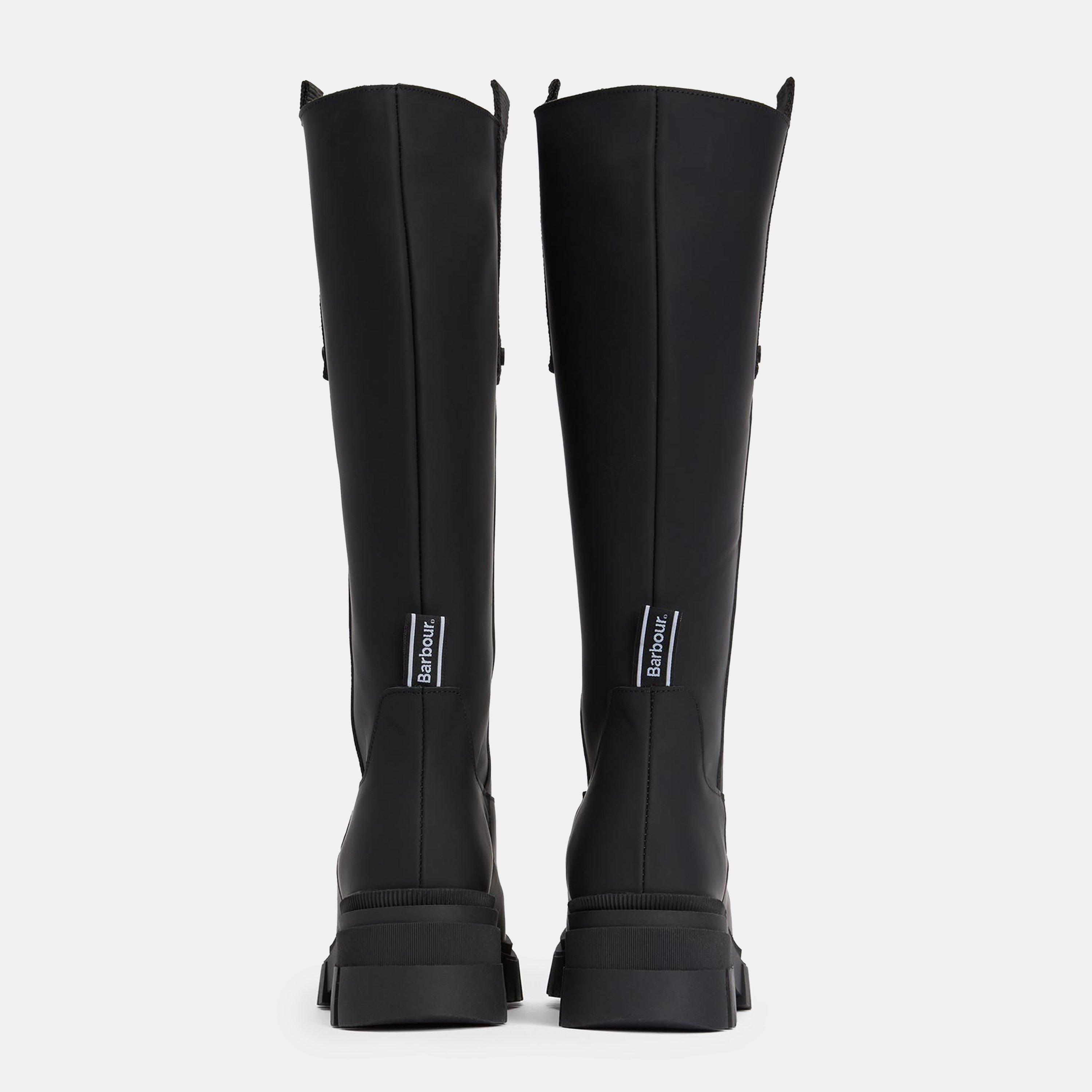 Black - Barbour - Women's Saidie Tall Knee High Boots - 8