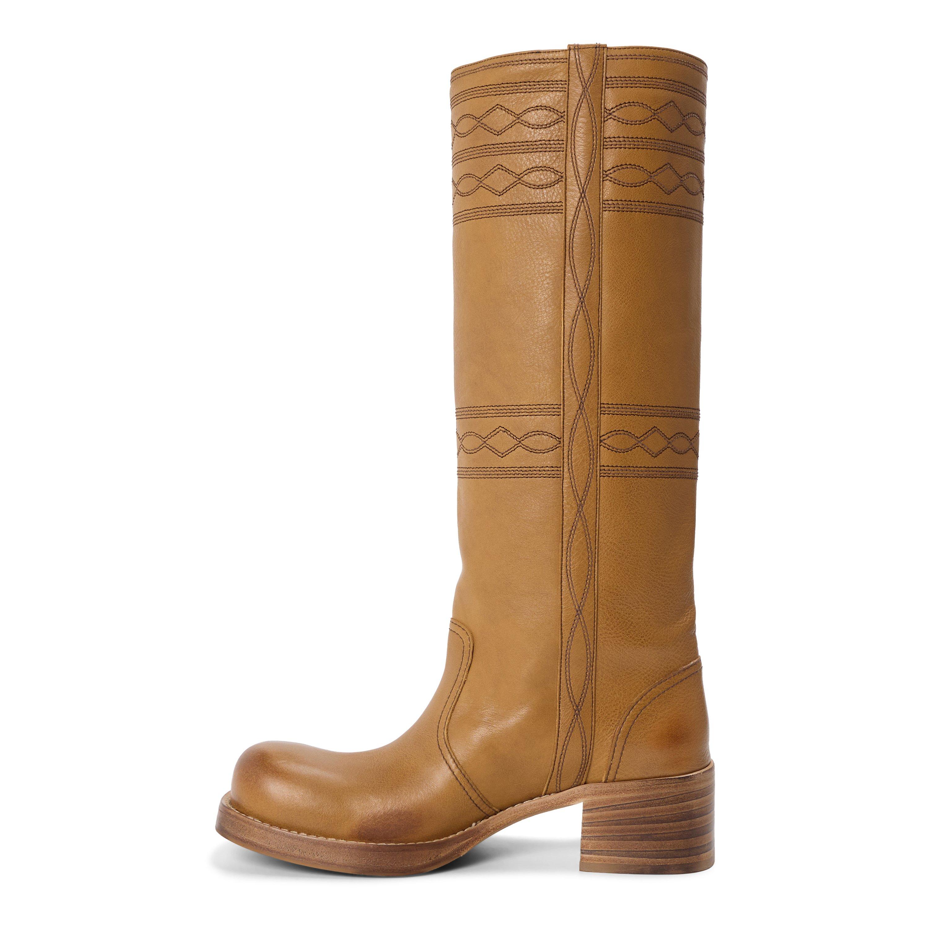 Cuoio - Miu Miu - Miu Embriodered Boot Ld63 - 2
