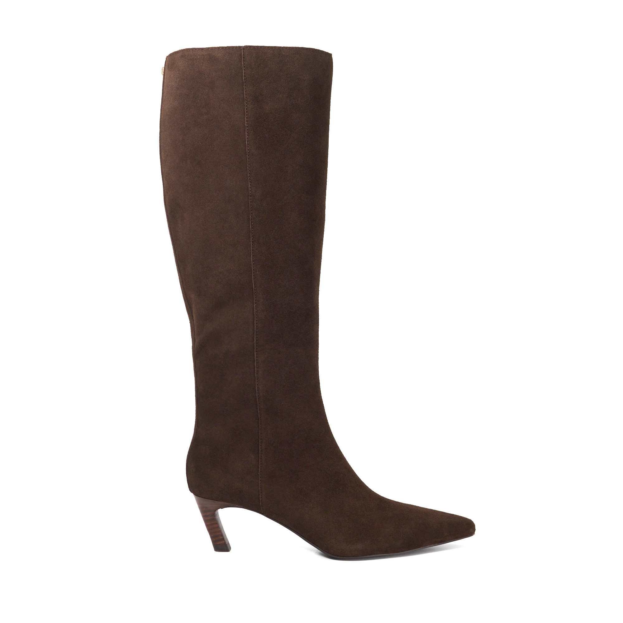 Brown Suede - Dune London - Women's Siana Knee High Boots - 1