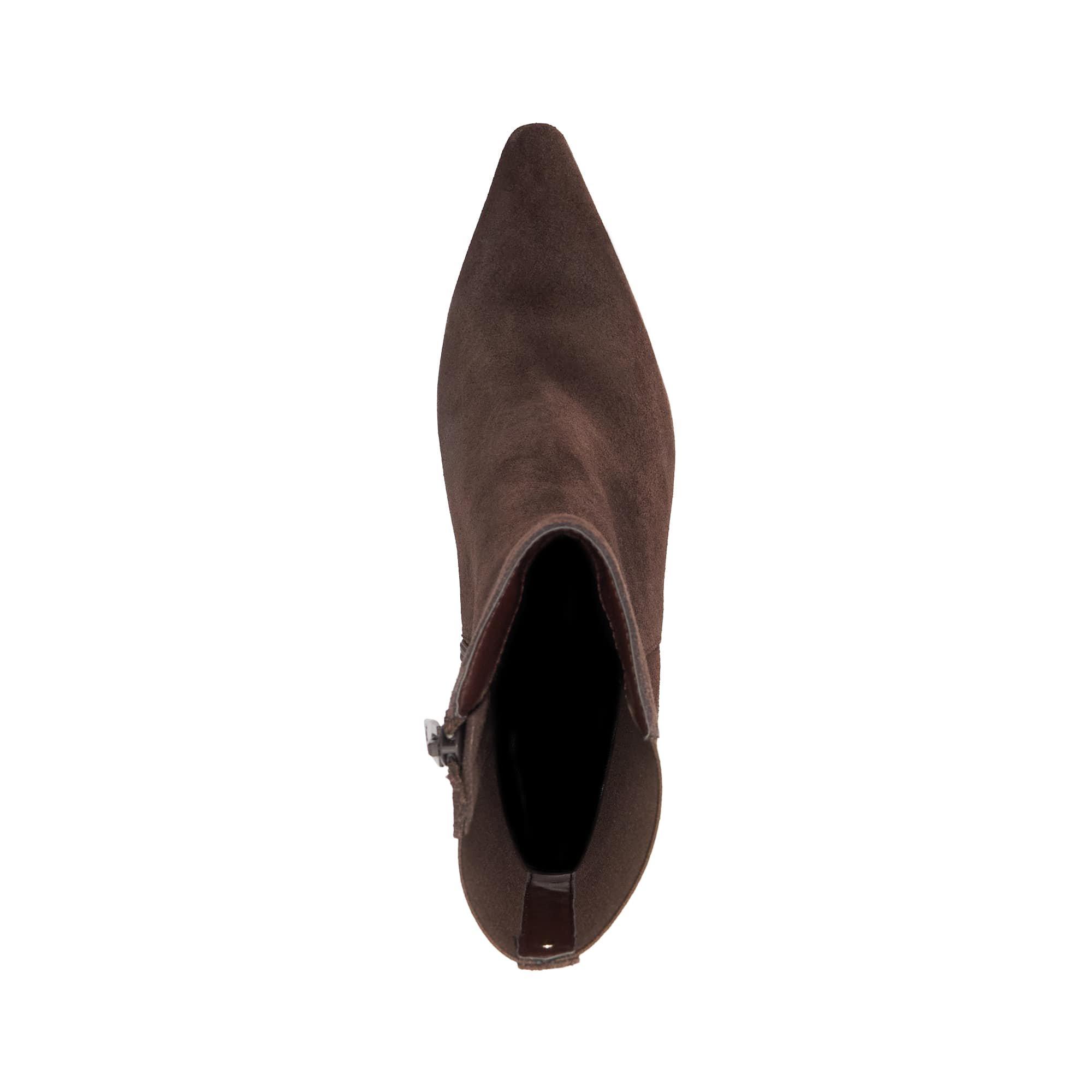 Brown Suede - Dune London - Women's Orlai Ankle Heeled Boots - 4