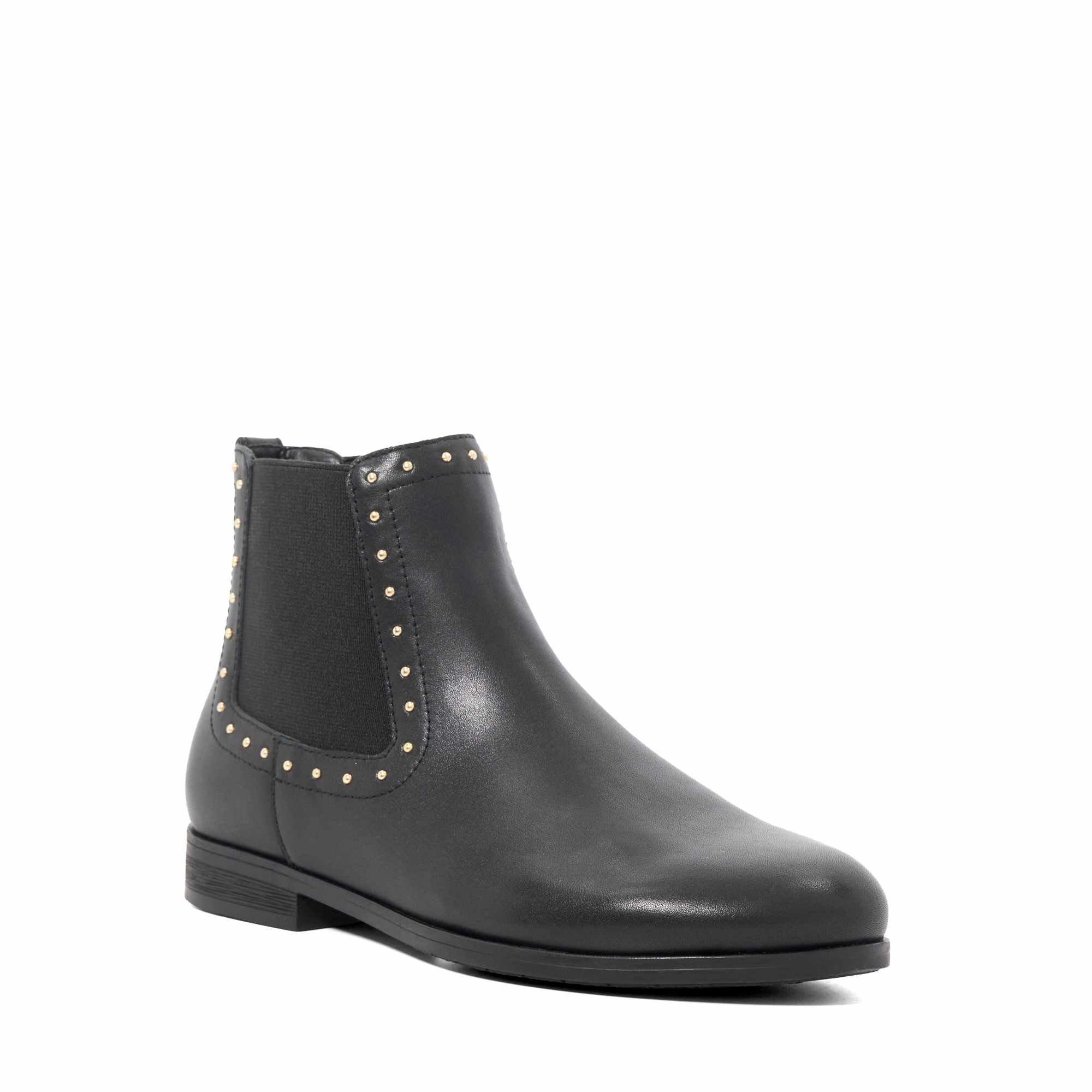Cuir noir - Dune London - Women's Flat Ankle Boots - 2