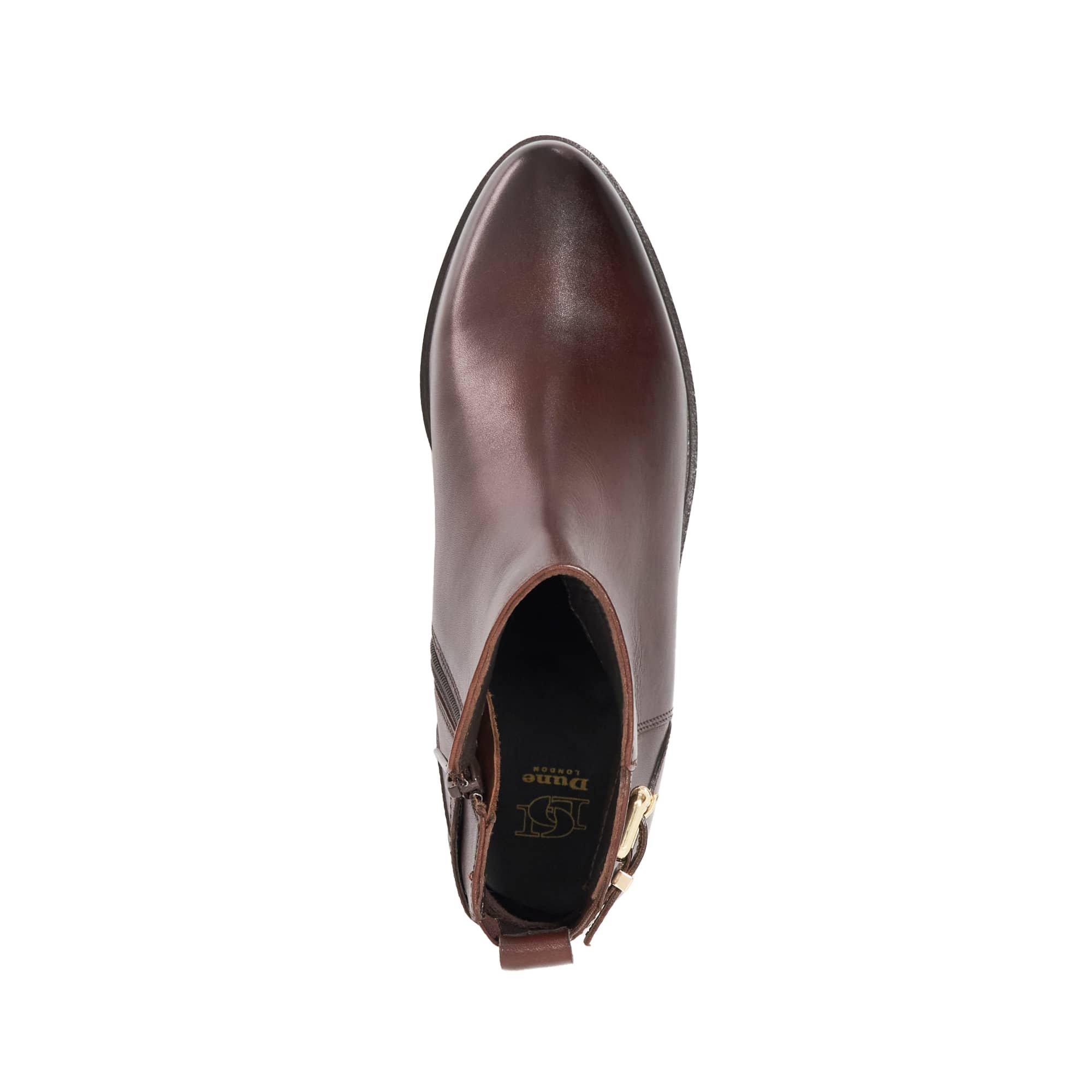Bruin Leer - Dune London - Women's Padri Flat Ankle Boots - 4