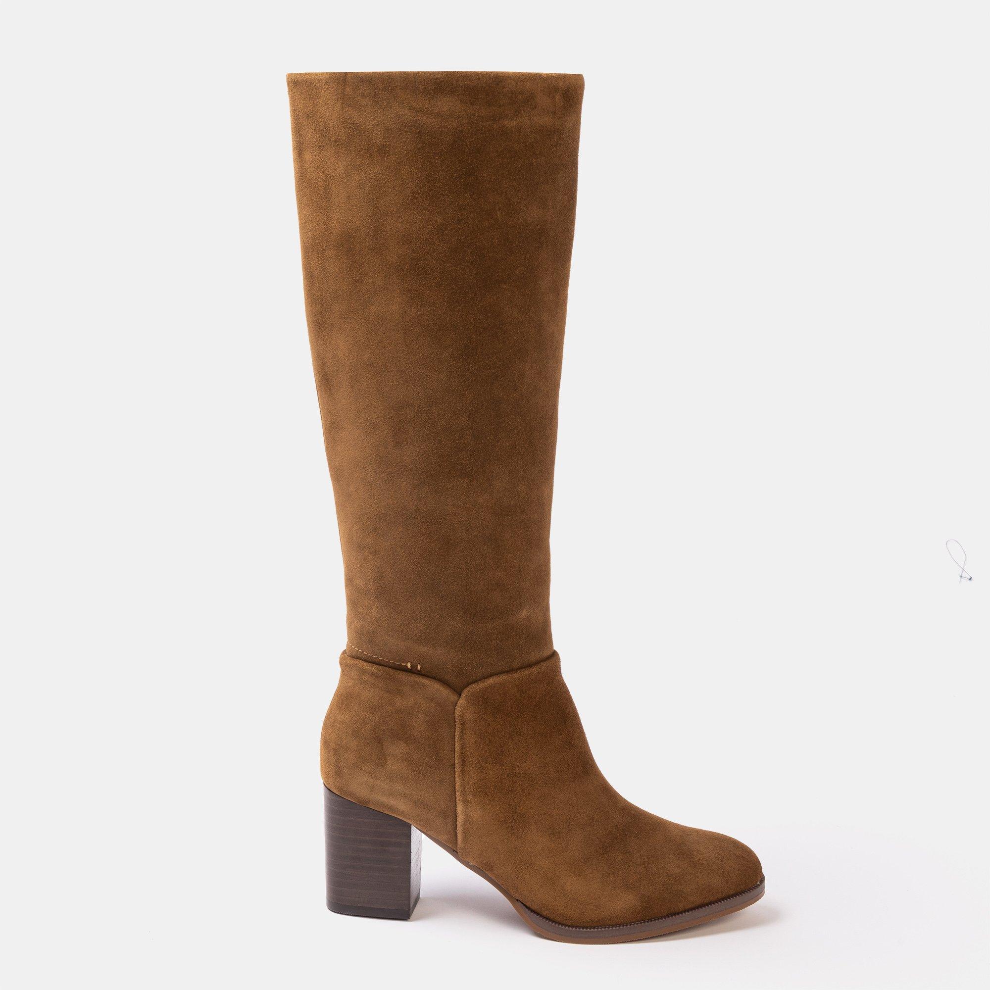 Smeđa - Biba - Suede Knee-High Boot Ladies - 1