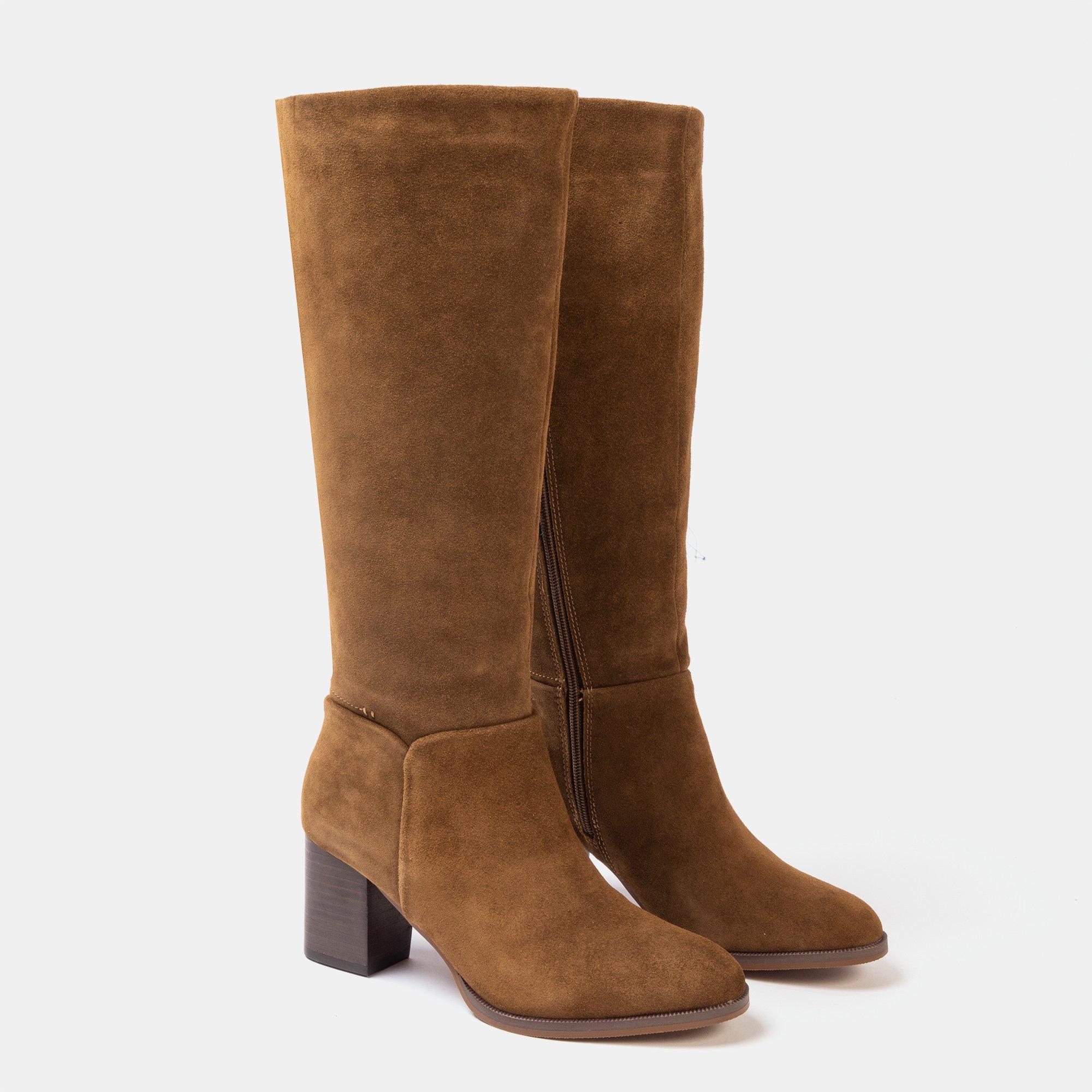 Brown - Biba - Suede Knee-High Boot Ladies - 7