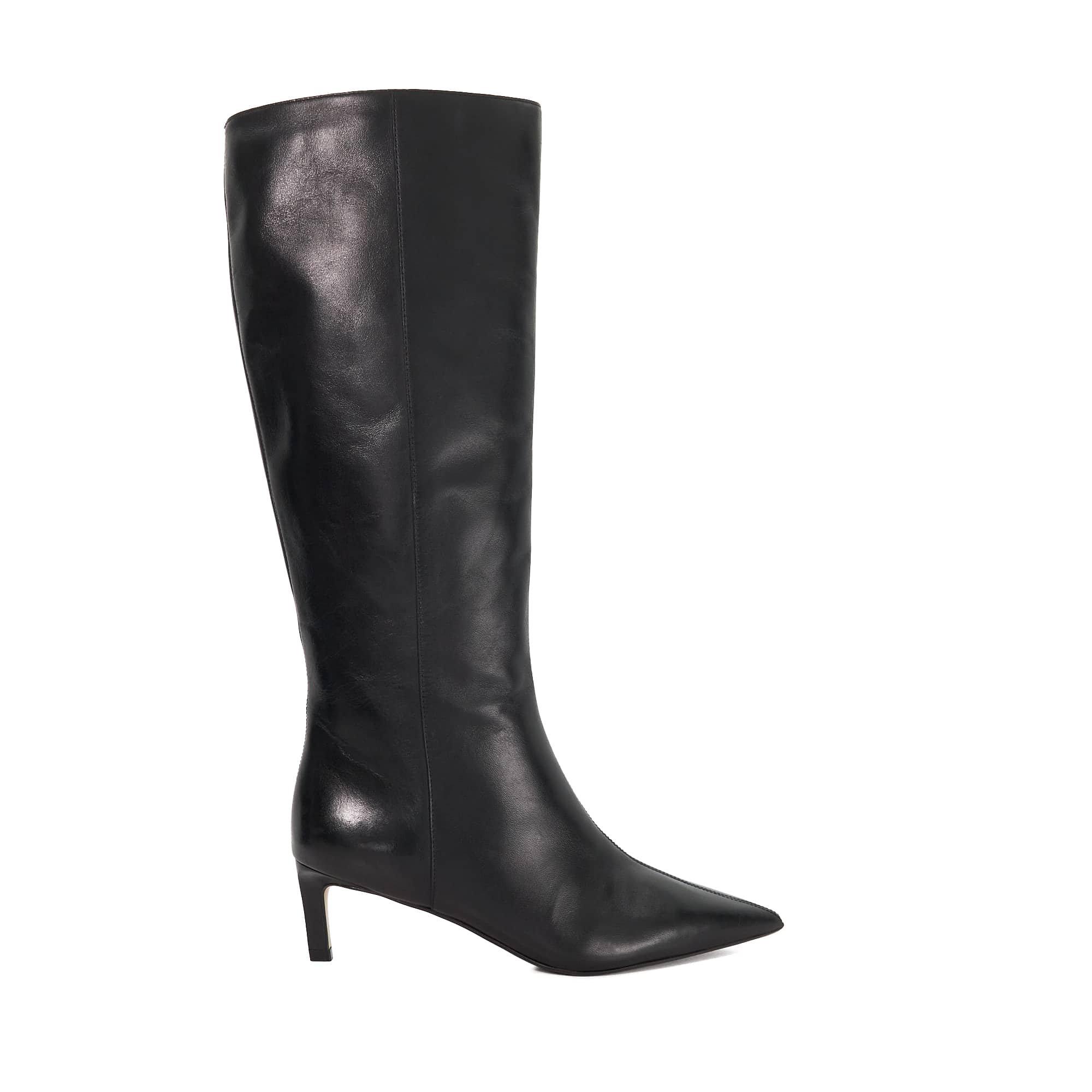 Dune London Women's Smoothly Knee High Boots In Black Leather