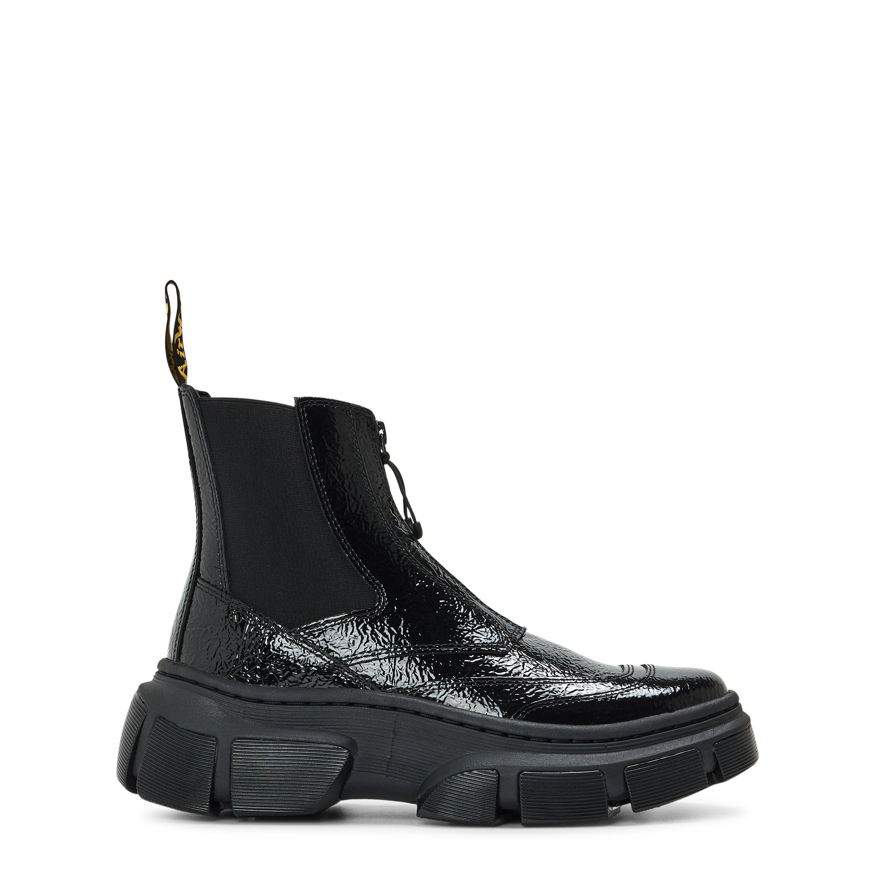 Black Patent - Dr Martens - DMXL Distressed Chelsea Boots - 1