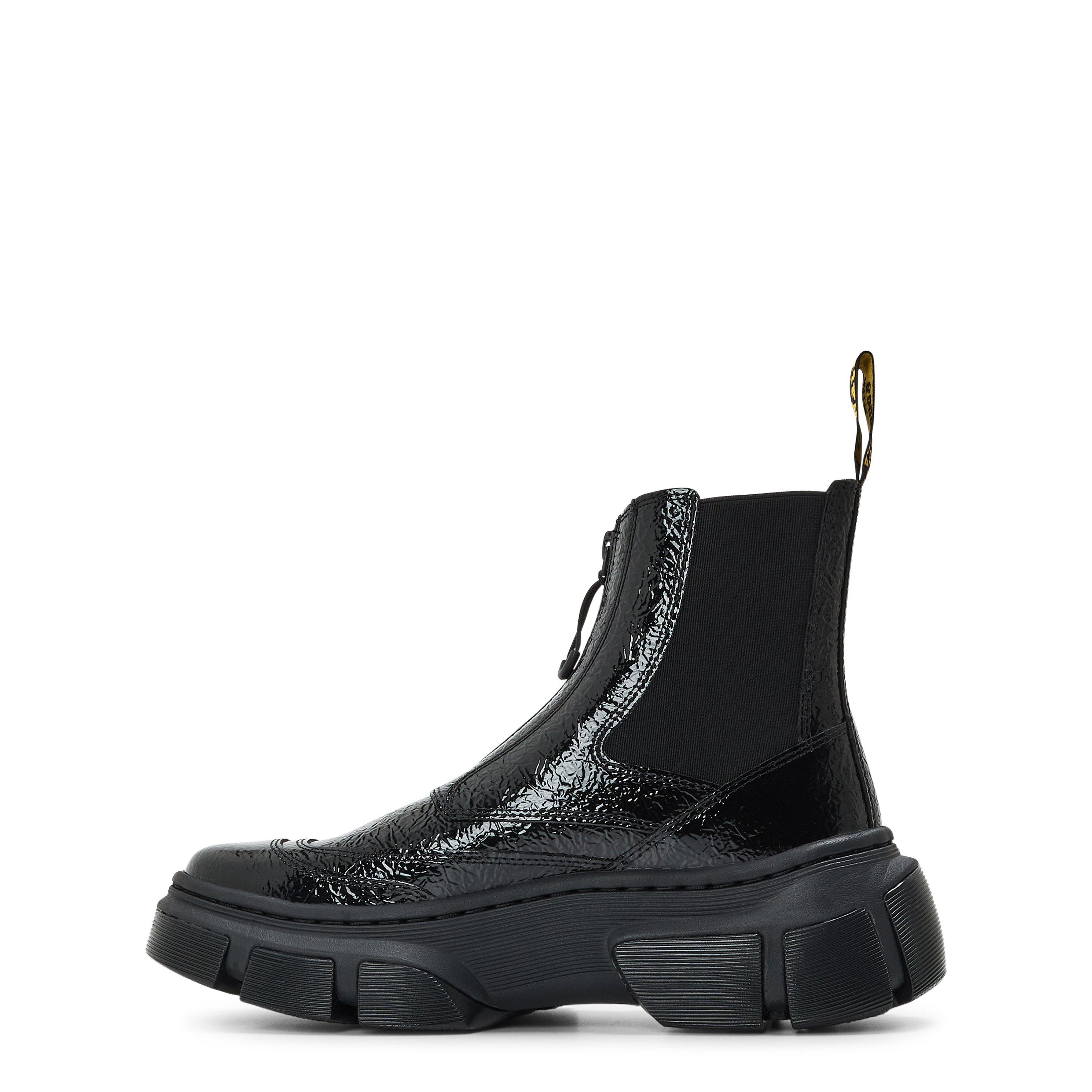 Black Patent - Dr Martens - DMXL Distressed Chelsea Boots - 2