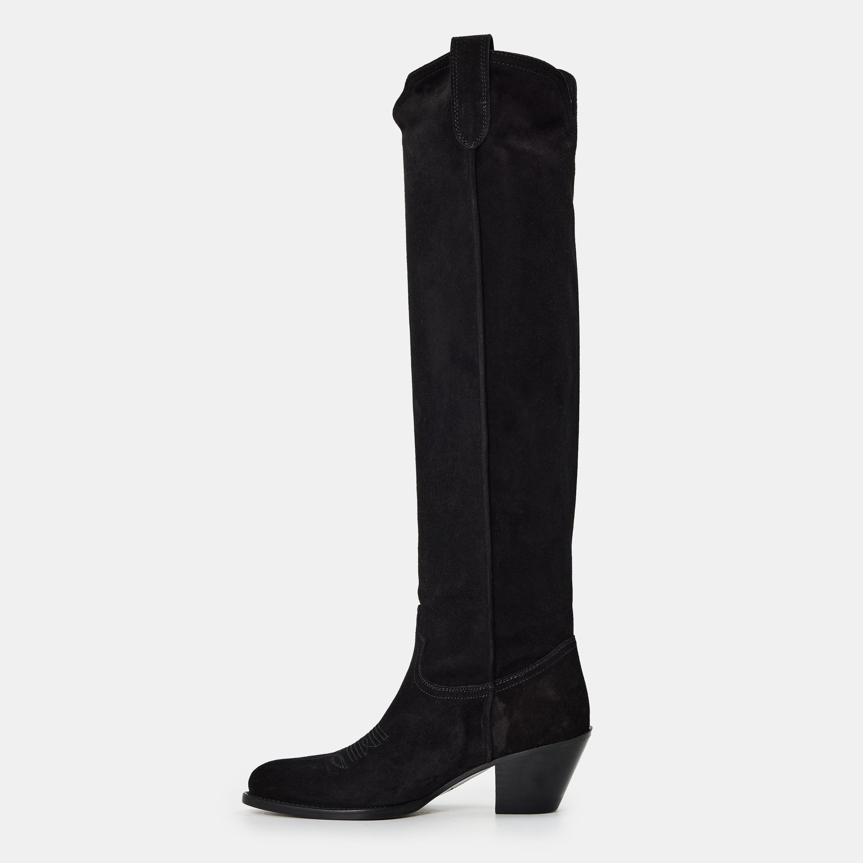 Black - Polo Ralph Lauren - Women's Slouch Knee High Boots - 2