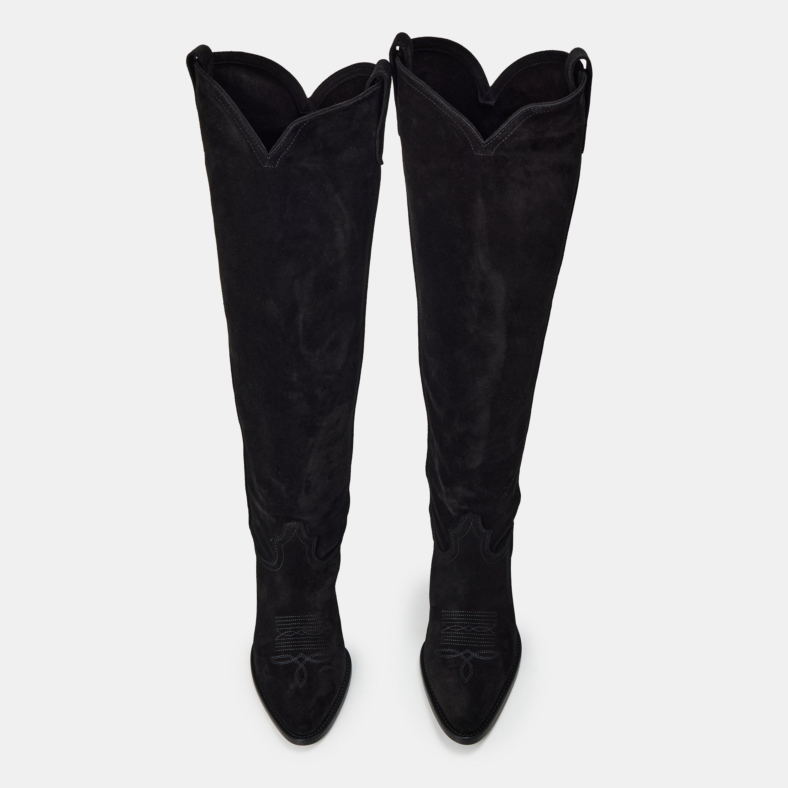 Black - Polo Ralph Lauren - Women's Slouch Knee High Boots - 3