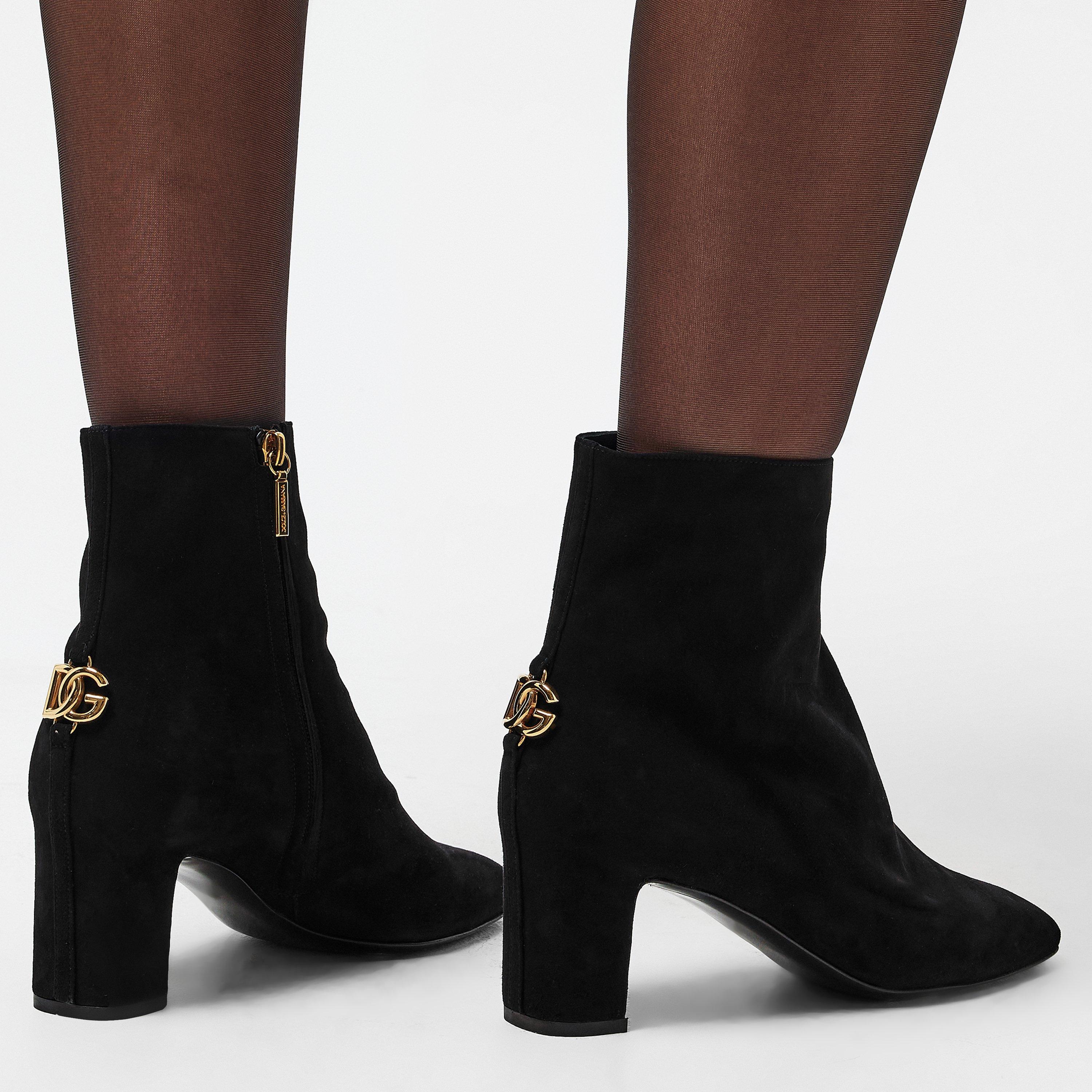 Black - Dolce and Gabbana - Women's Heeled Ankle Boots - 3